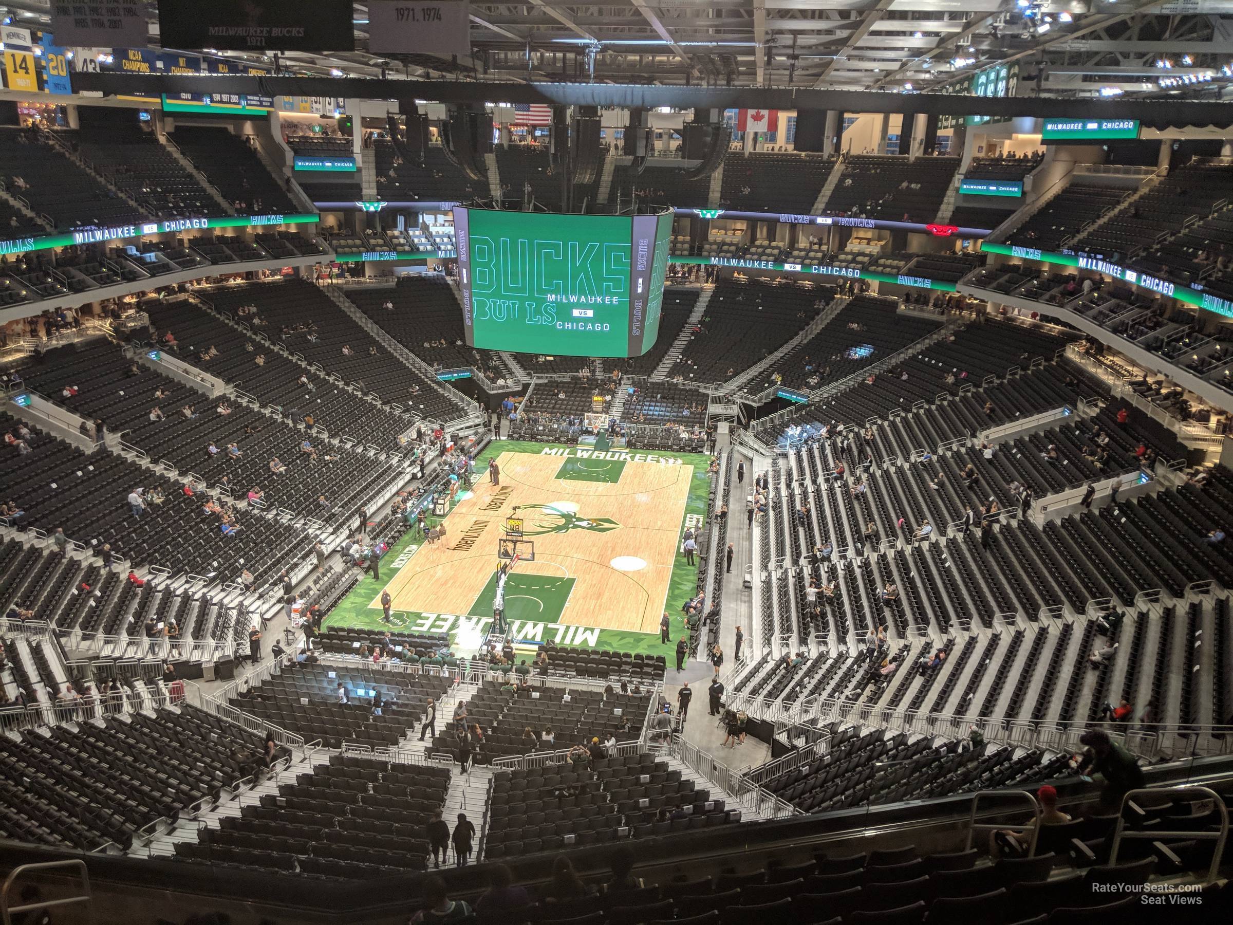 section 214, row 9 seat view  for basketball - fiserv forum