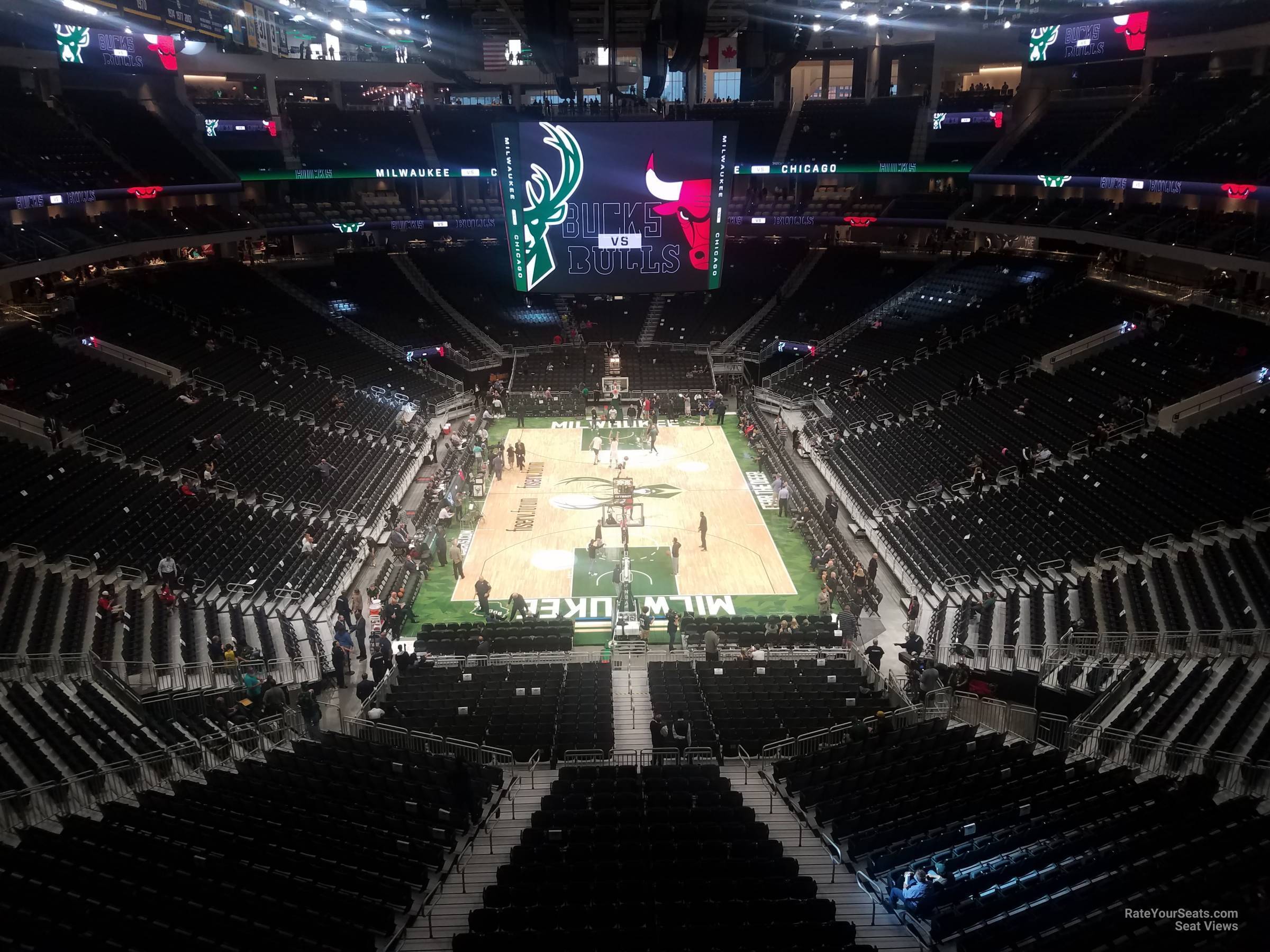 section 215, row 3 seat view  for basketball - fiserv forum
