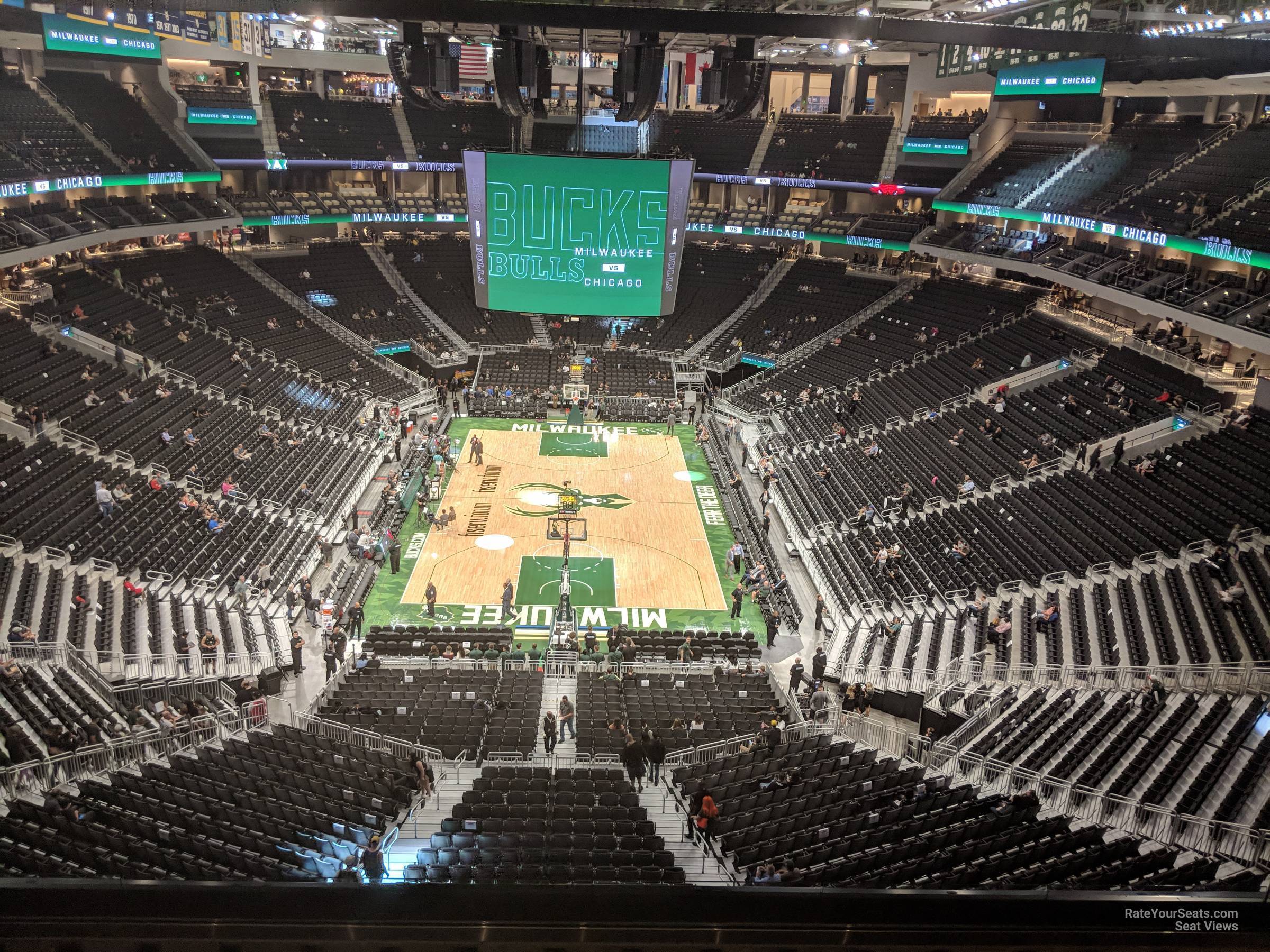 section 215, row 7 seat view  for basketball - fiserv forum