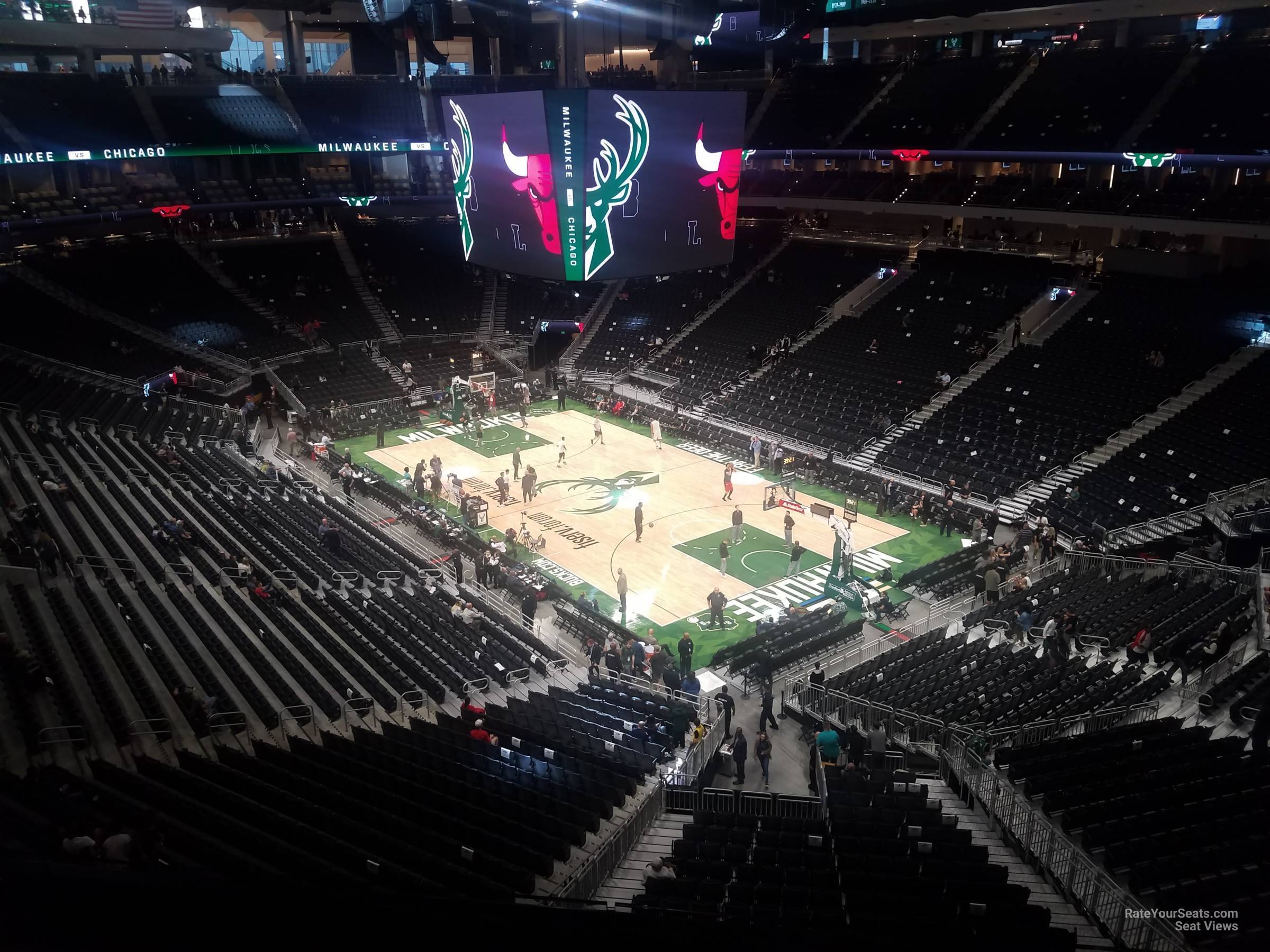 section 218, row 3 seat view  for basketball - fiserv forum