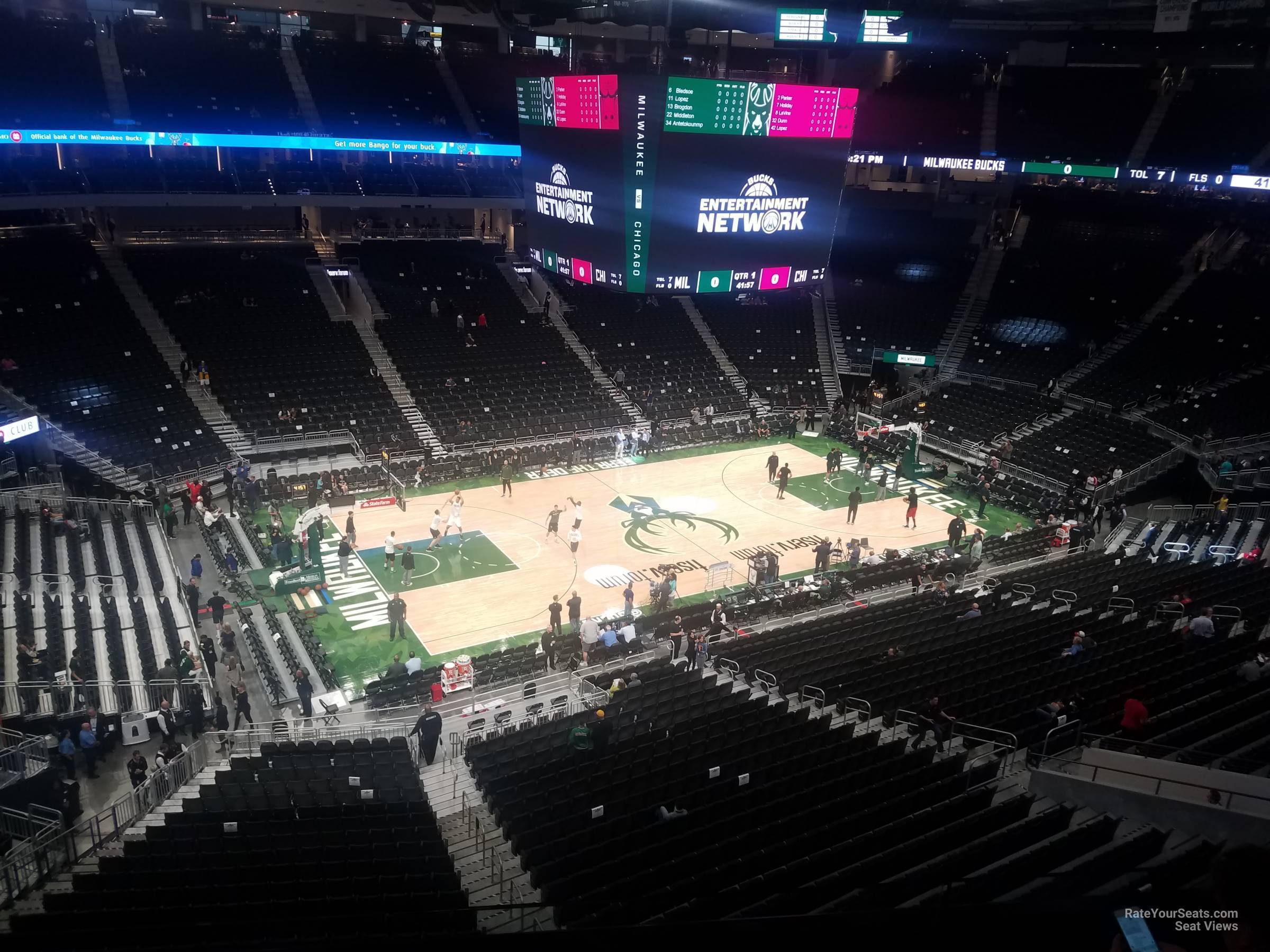 section 224, row 3 seat view  for basketball - fiserv forum