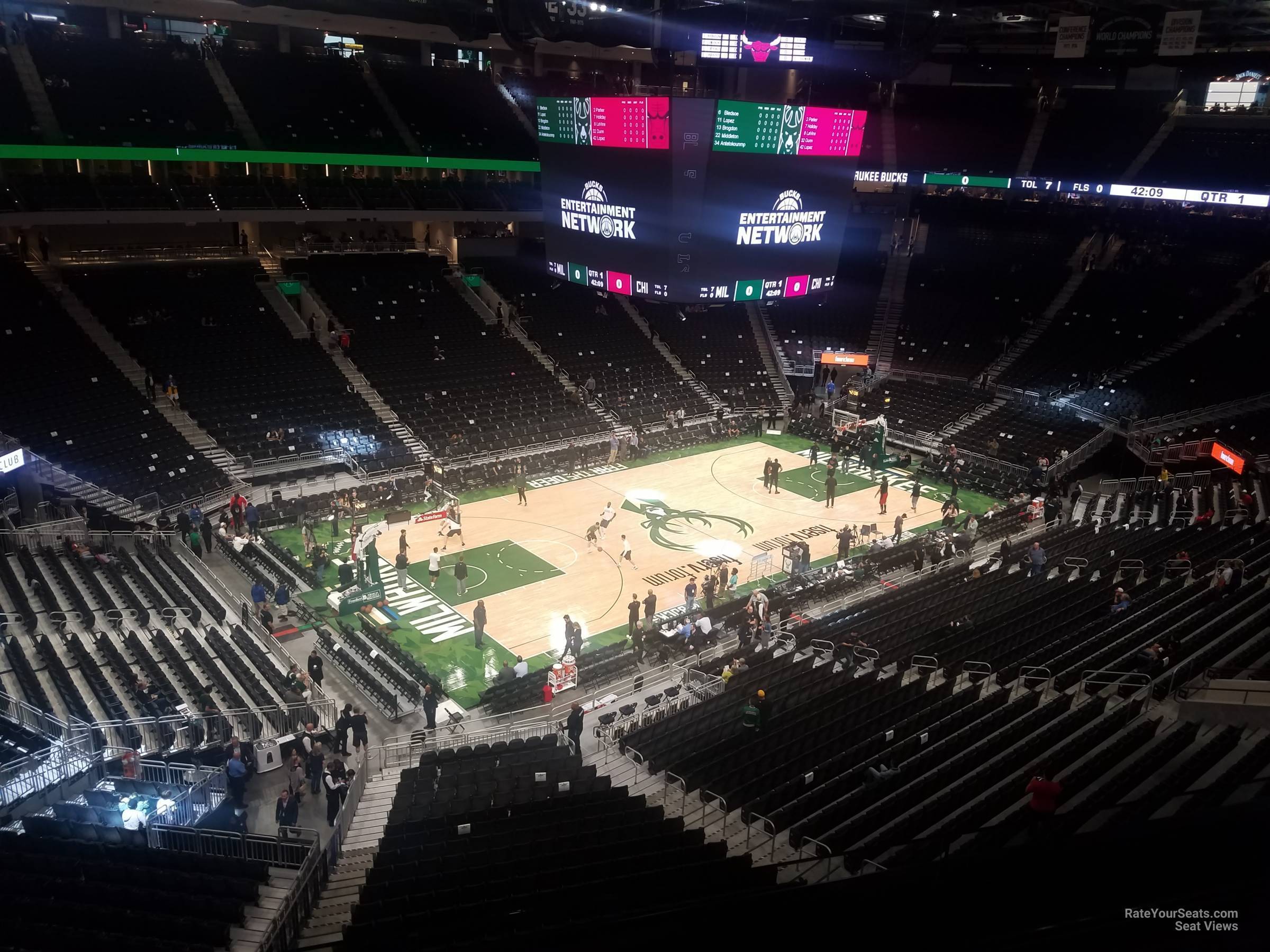 section 225, row 3 seat view  for basketball - fiserv forum