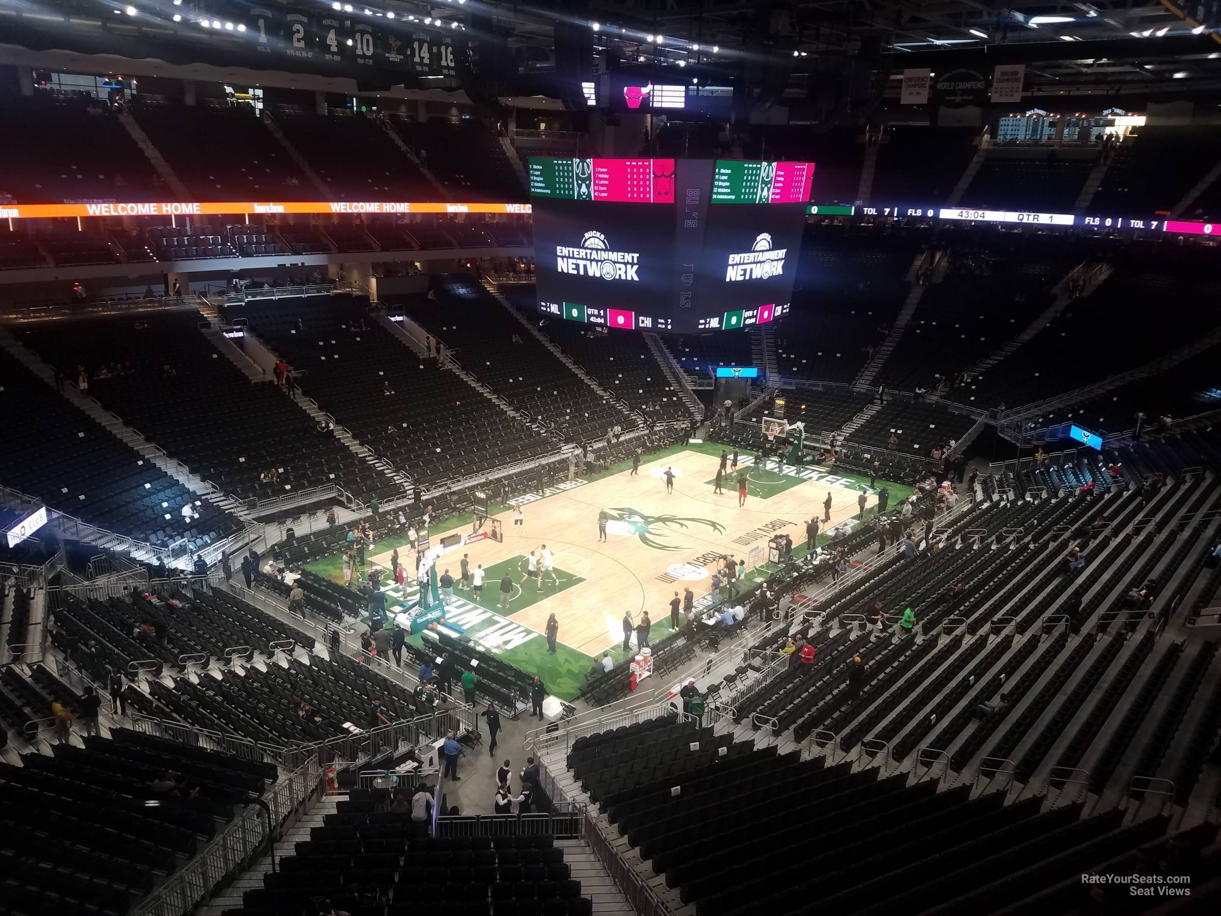 section 226, row 3 seat view  for basketball - fiserv forum