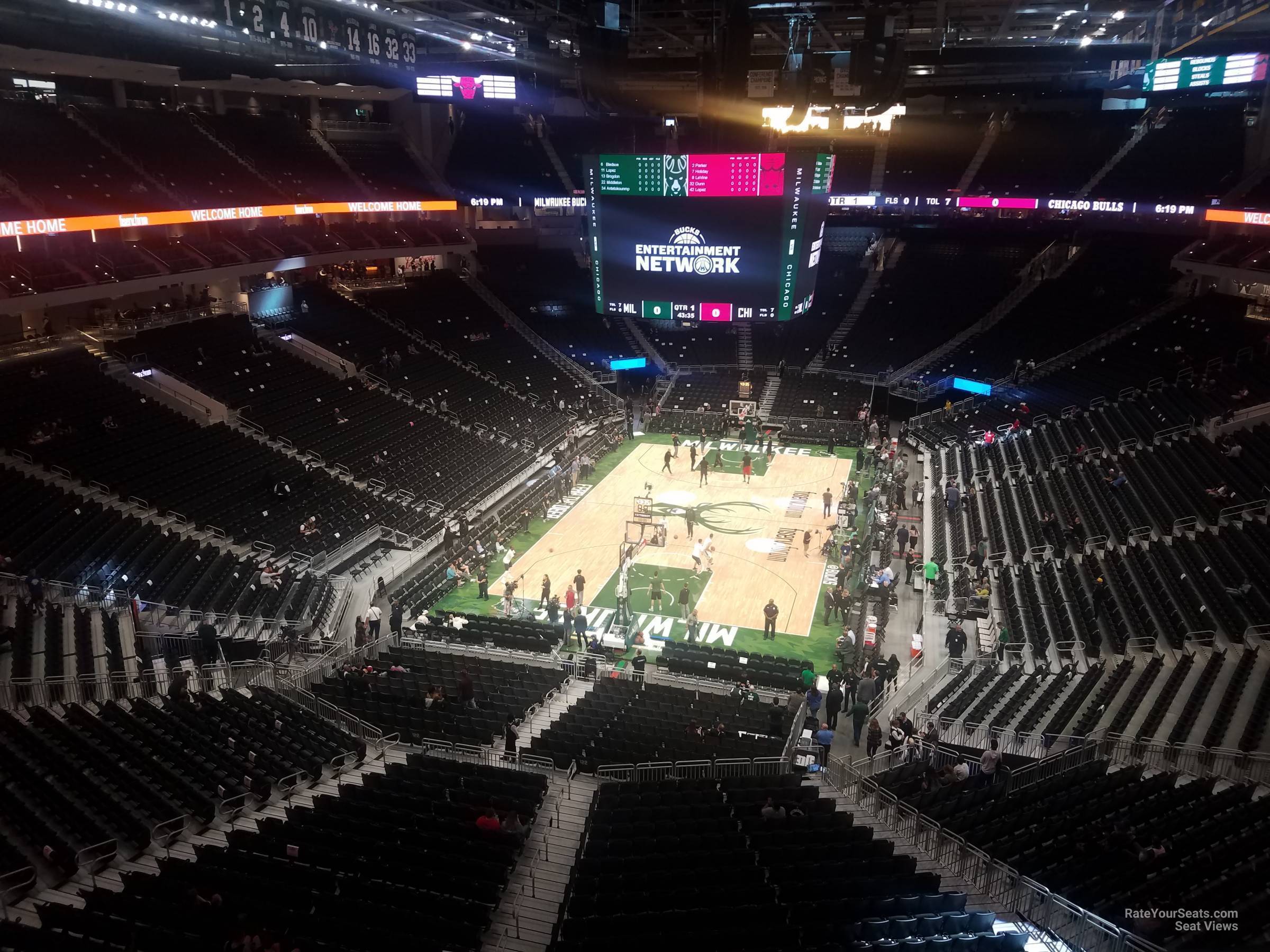 section 228, row 3 seat view  for basketball - fiserv forum