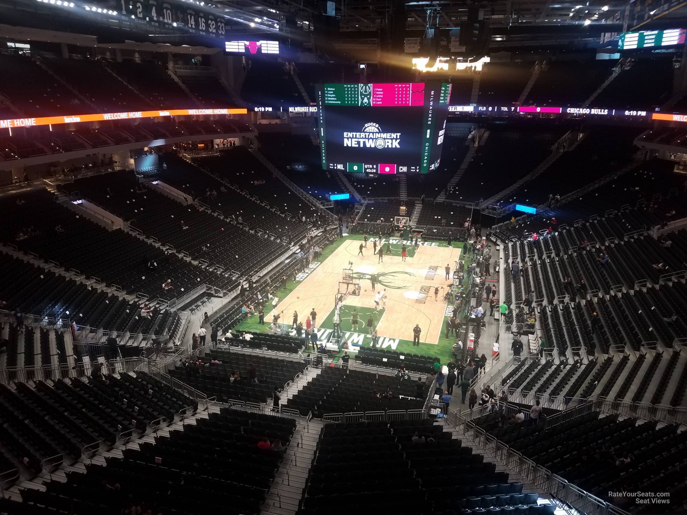 section 228, row 3 seat view  for basketball - fiserv forum