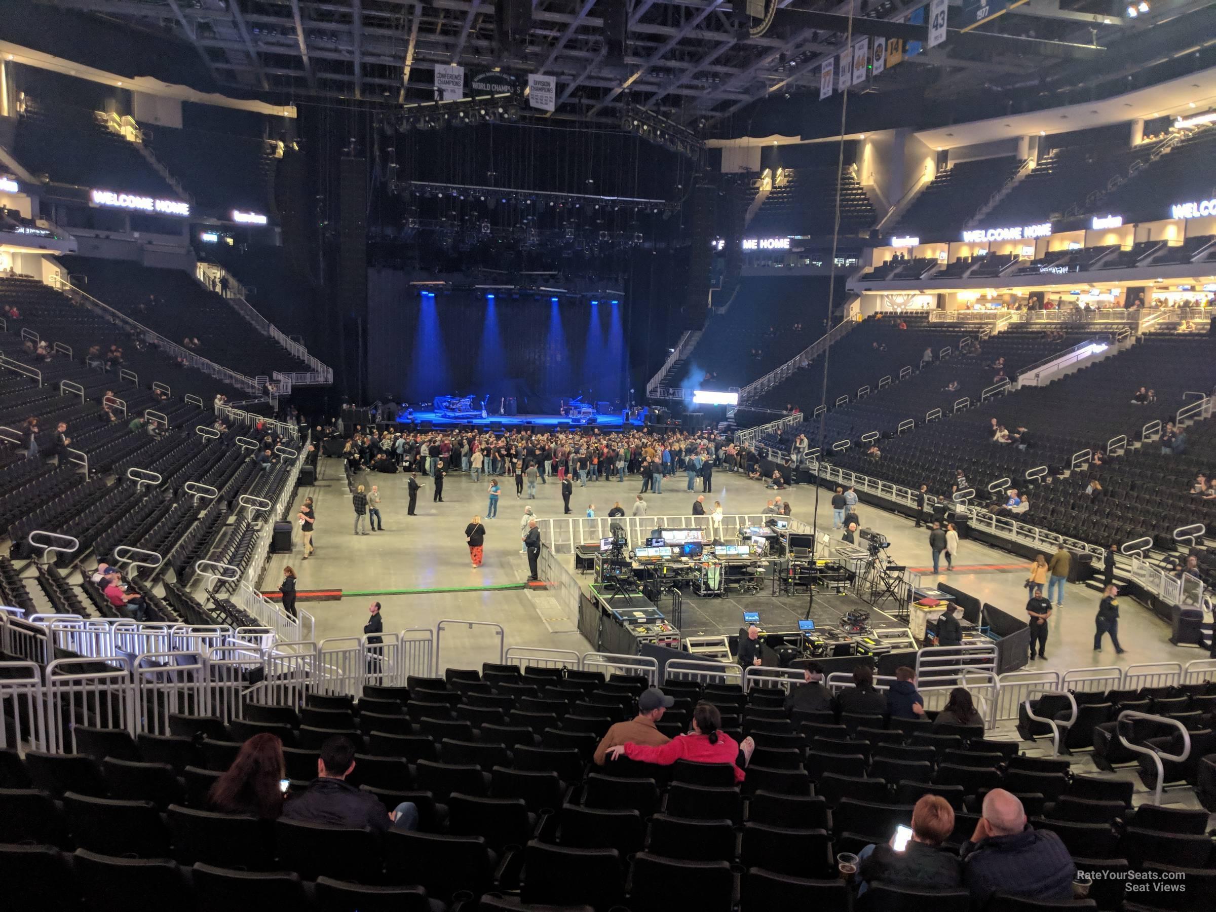 head-on concert view at Fiserv Forum