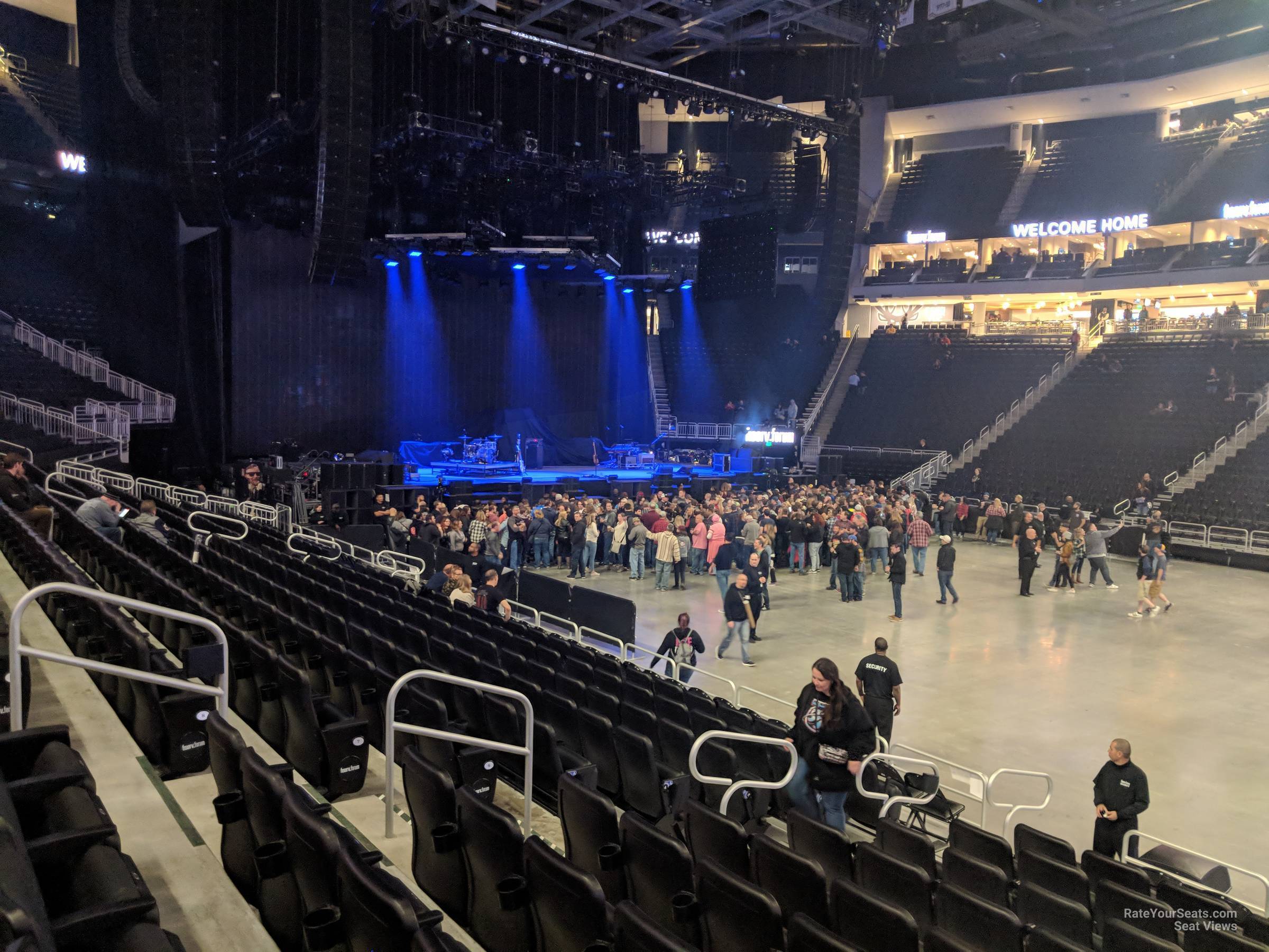 section 105, row 11 seat view  for concert - fiserv forum