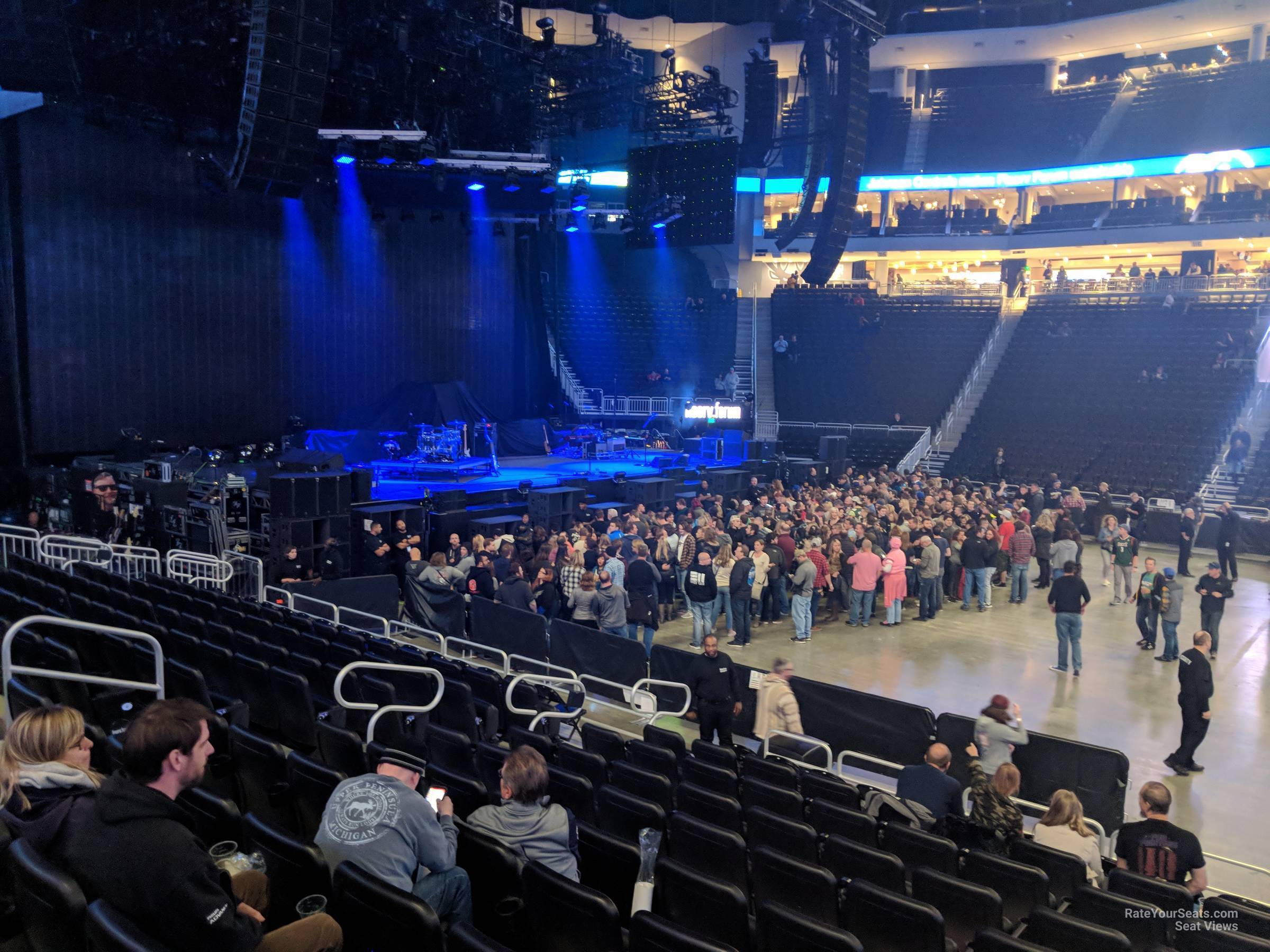 section 106, row 11 seat view  for concert - fiserv forum
