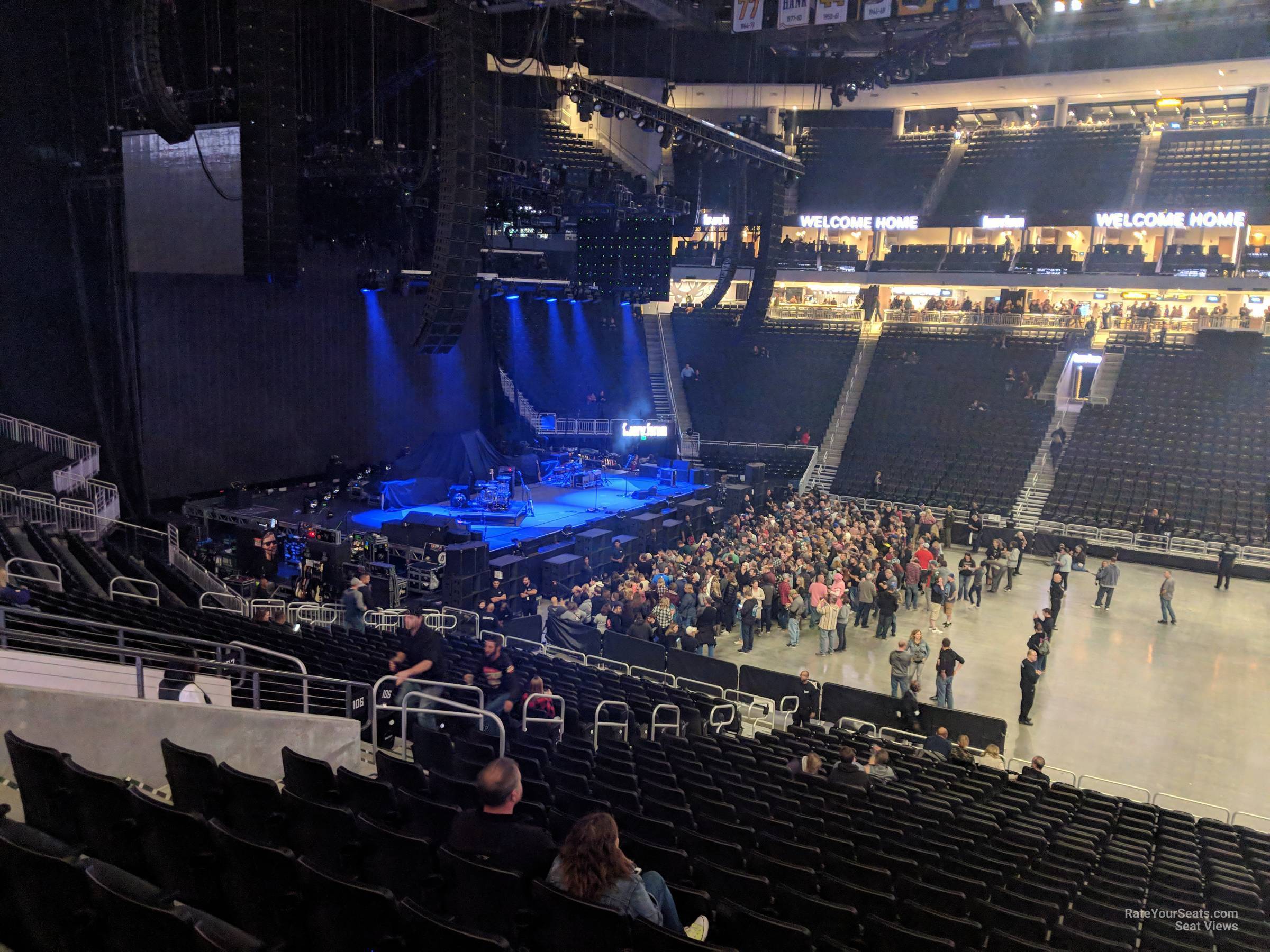 fiserv forum section 106 concert seating rateyourseats com golden one seating chart with rows