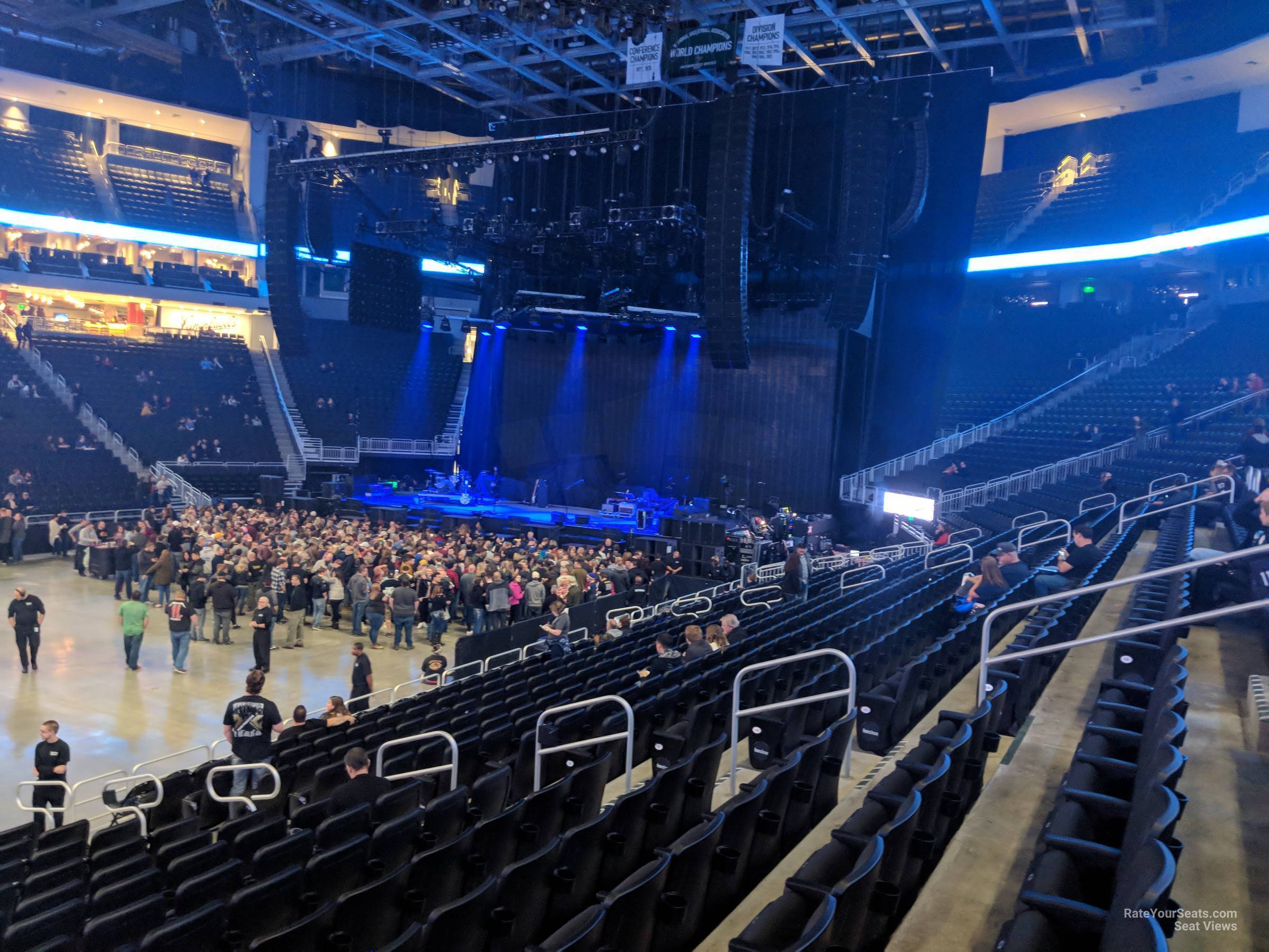 section 118, row 14 seat view  for concert - fiserv forum