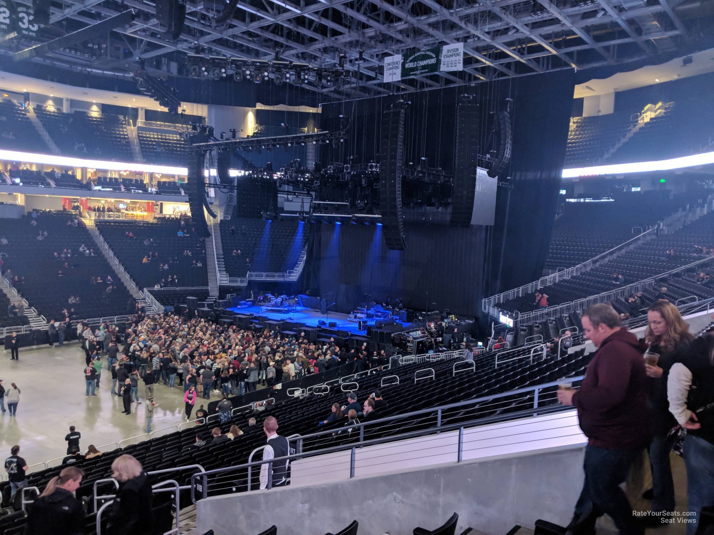 section 118, row 23 seat view  for concert - fiserv forum
