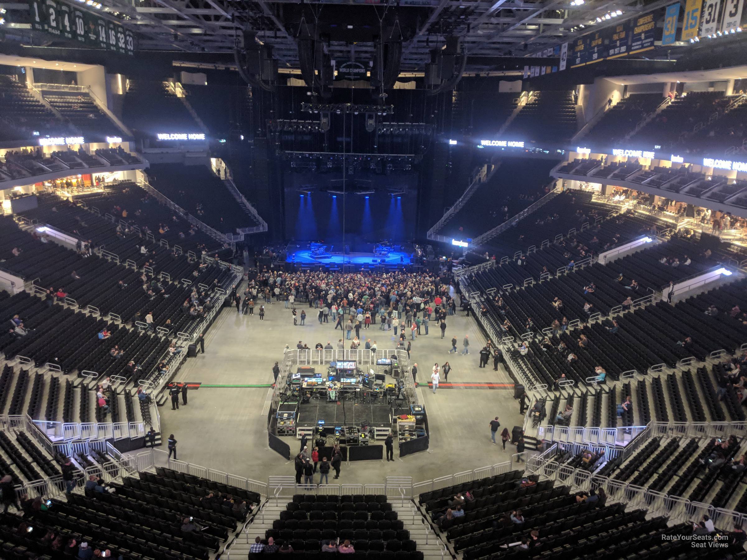 section 201, row 3 seat view  for concert - fiserv forum