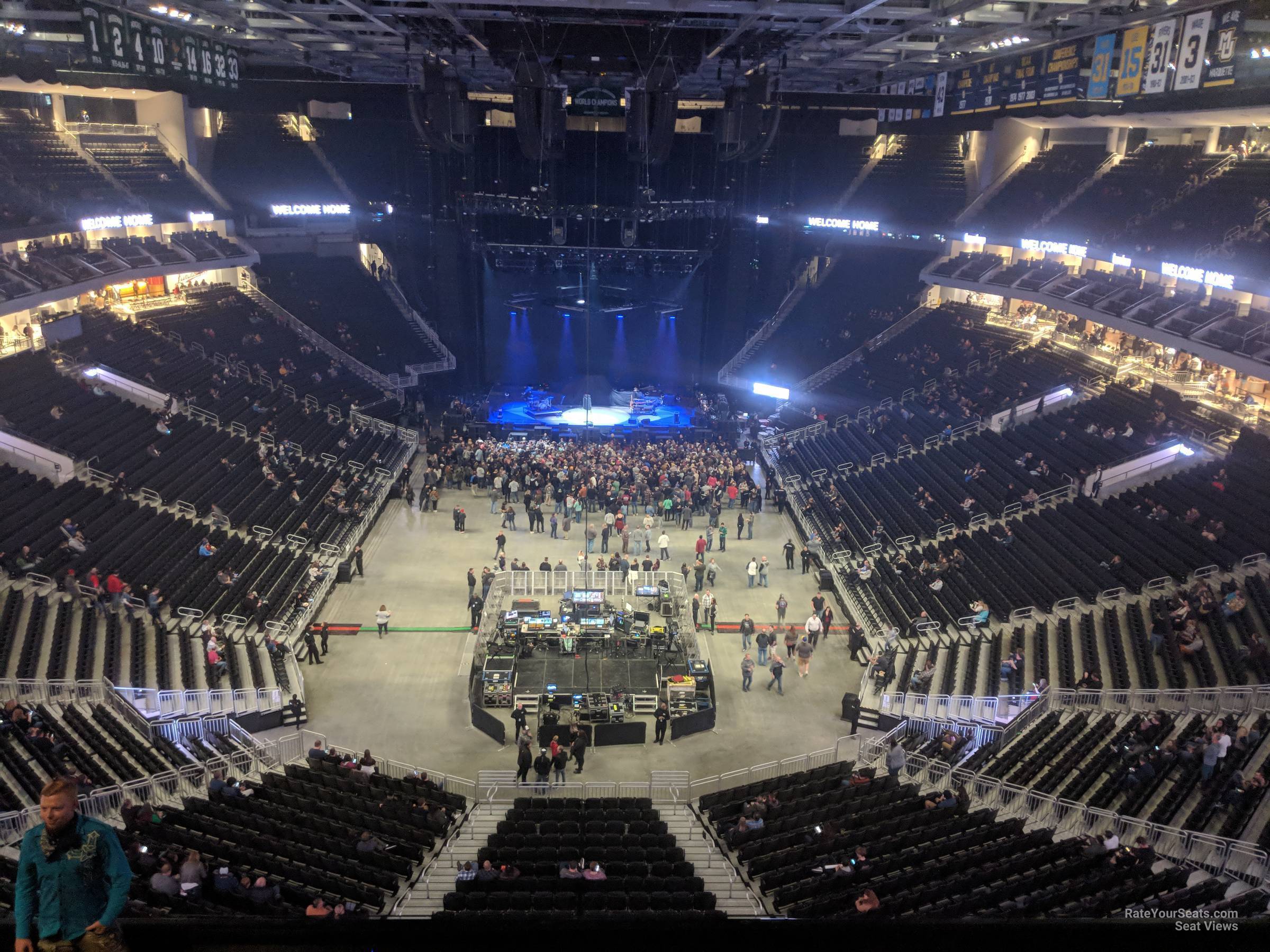 section 201, row 7 seat view for concert - fiserv forum