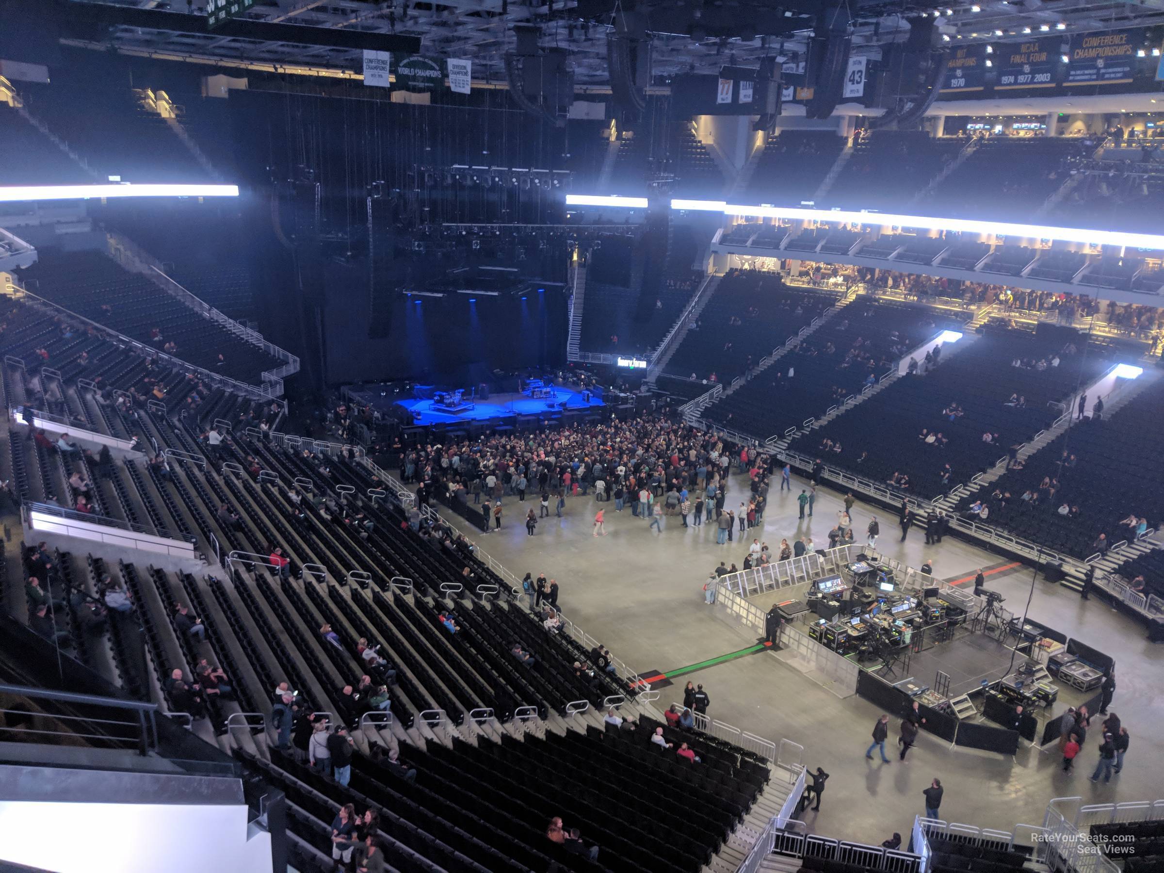 section 204, row 3 seat view  for concert - fiserv forum