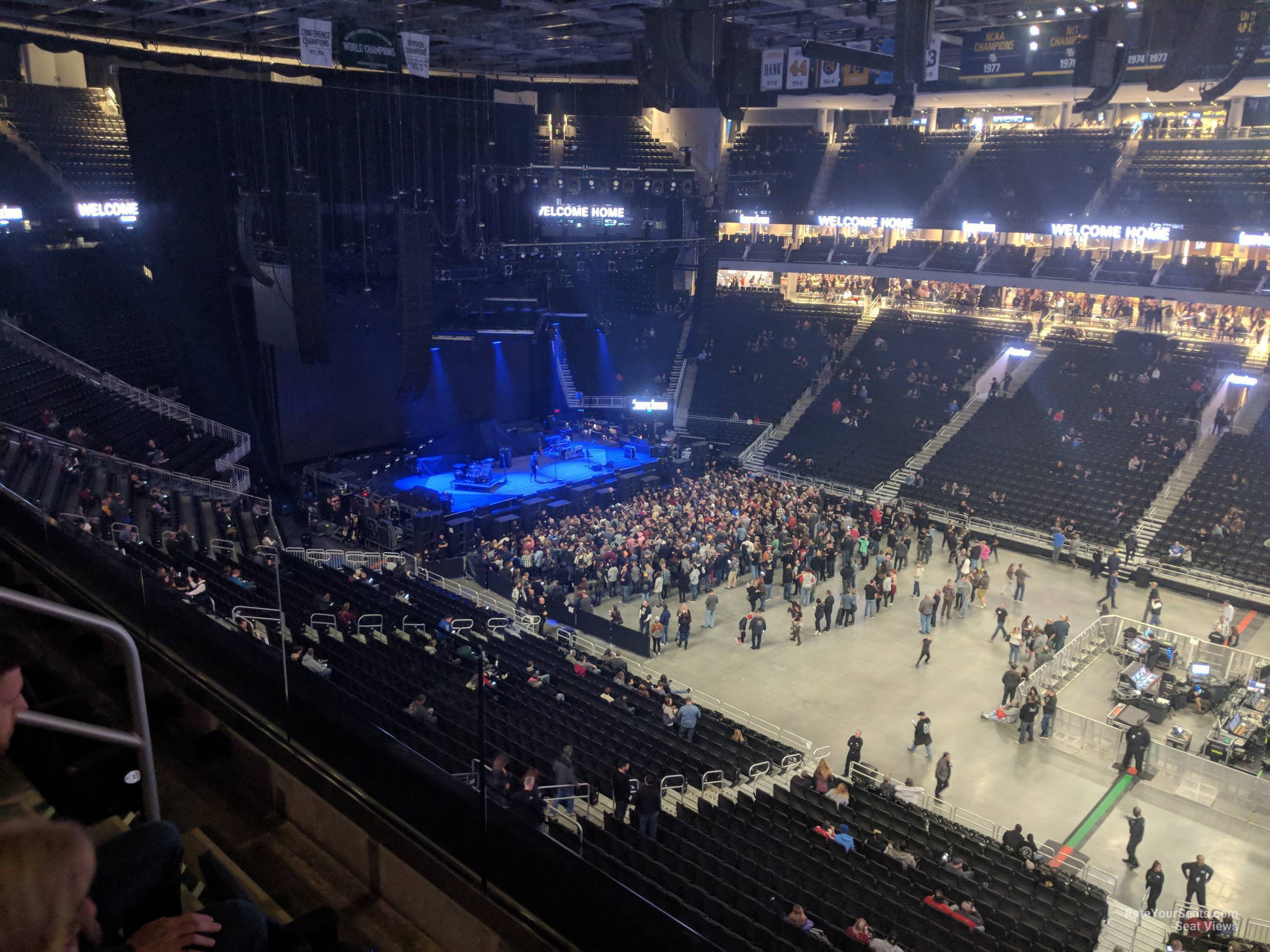 section 206, row 3 seat view  for concert - fiserv forum