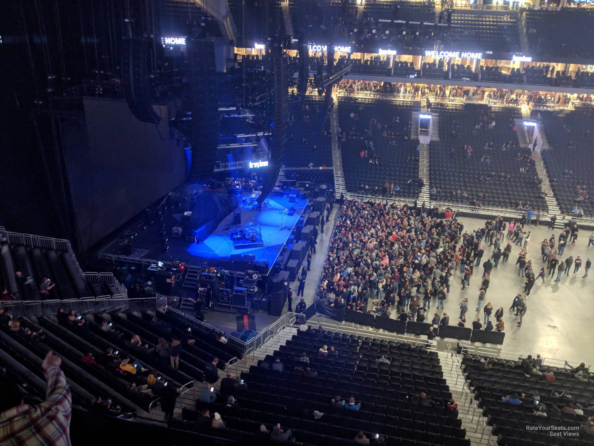 section 209, row 3 seat view  for concert - fiserv forum