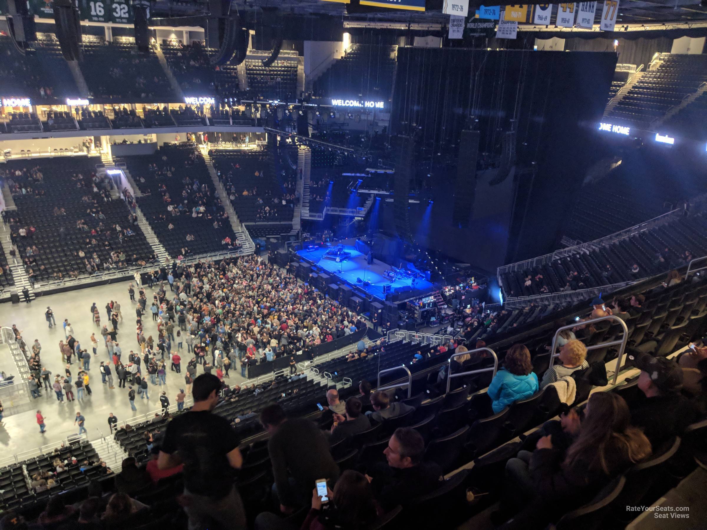 section 223, row 10 seat view  for concert - fiserv forum