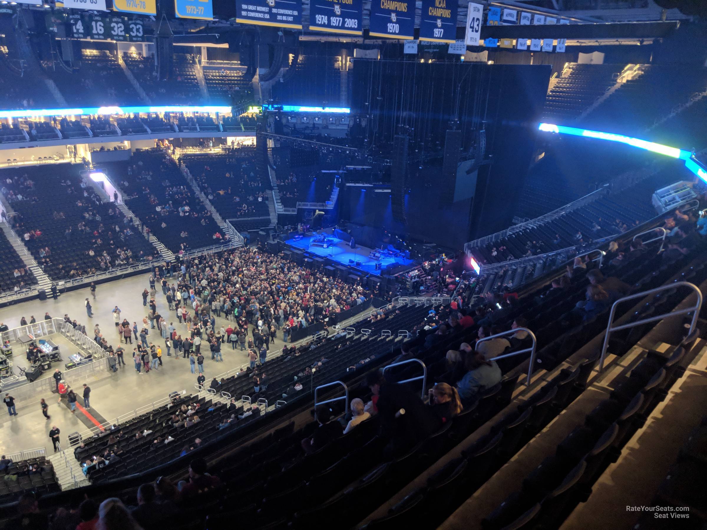 section 224, row 10 seat view  for concert - fiserv forum