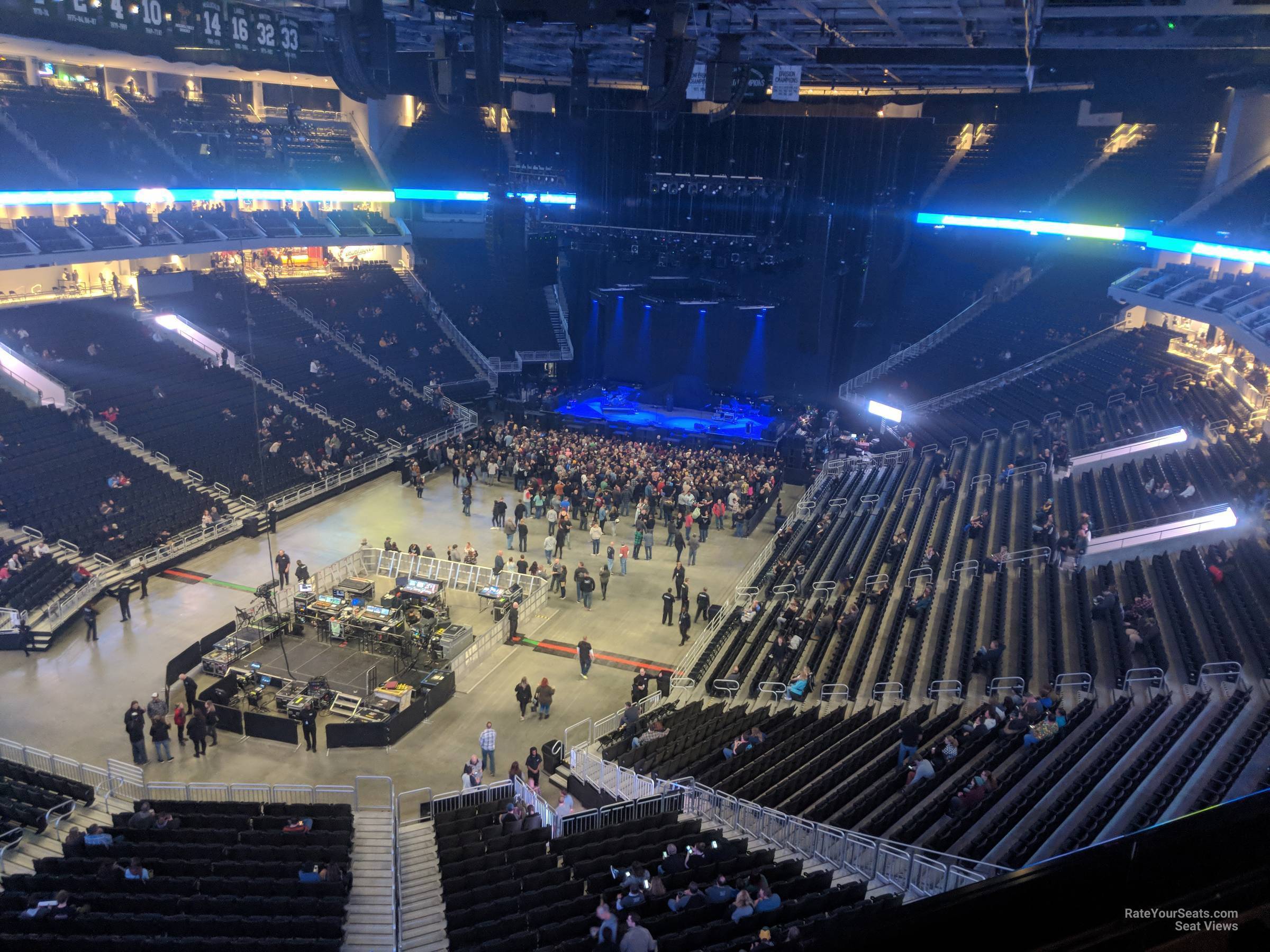 section 227, row 3 seat view  for concert - fiserv forum