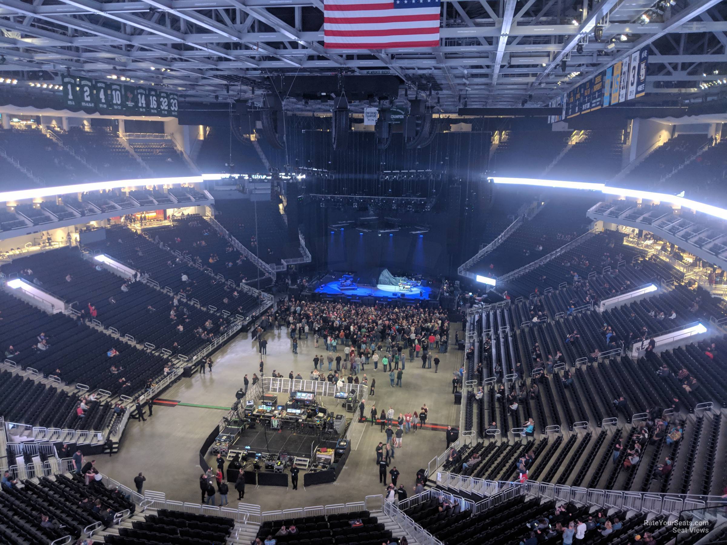 section 228, row 8 seat view  for concert - fiserv forum