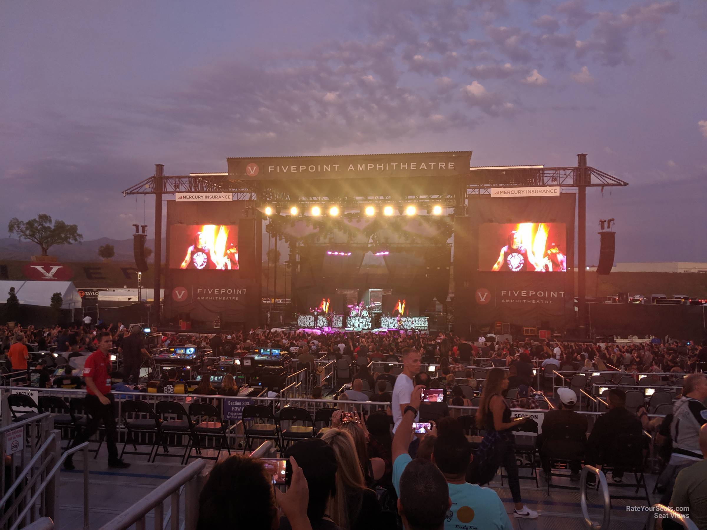 section 303, row 4 seat view  - fivepoint amphitheatre