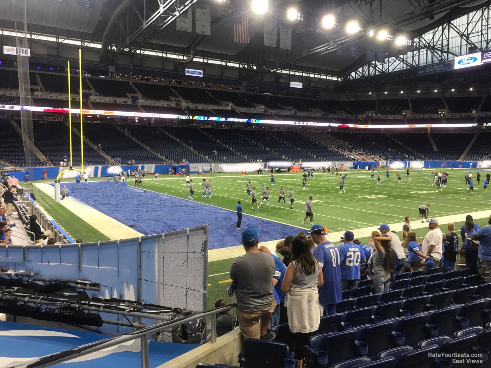 section 100, row 10 seat view  for football - ford field