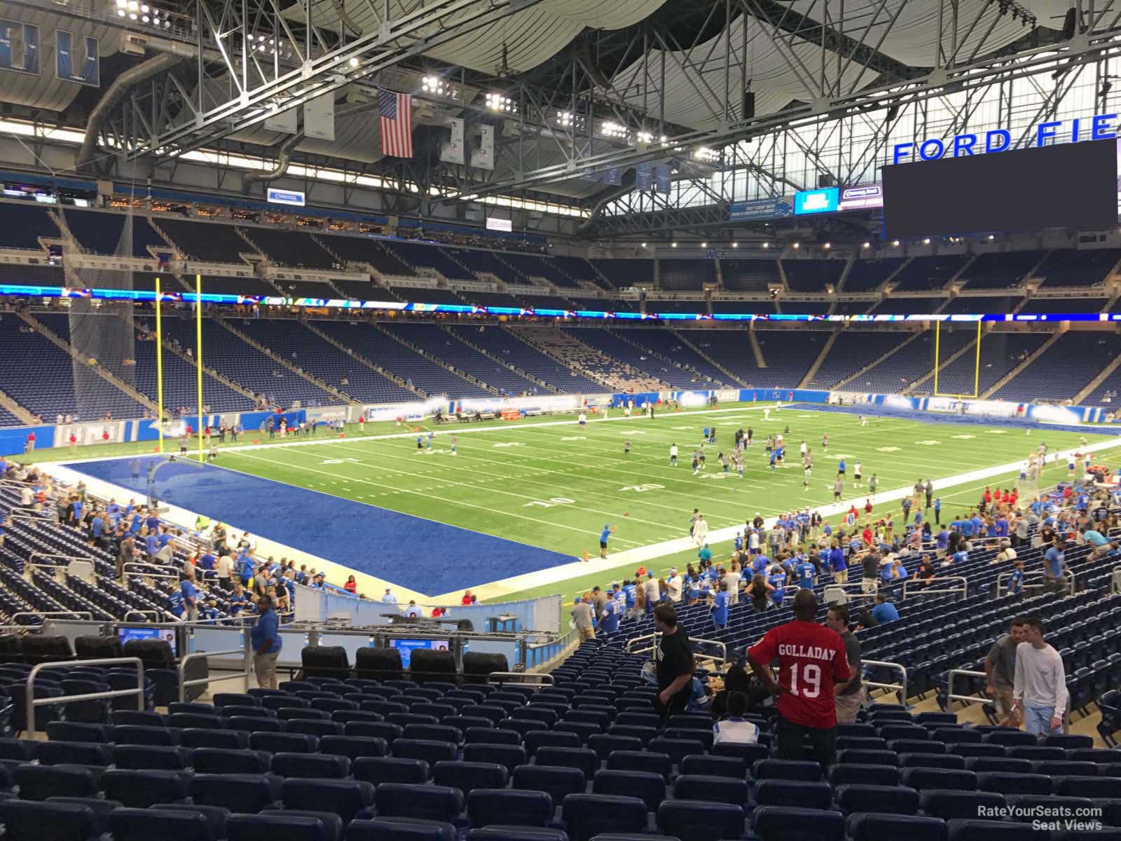 section 100, row 33 seat view  for football - ford field