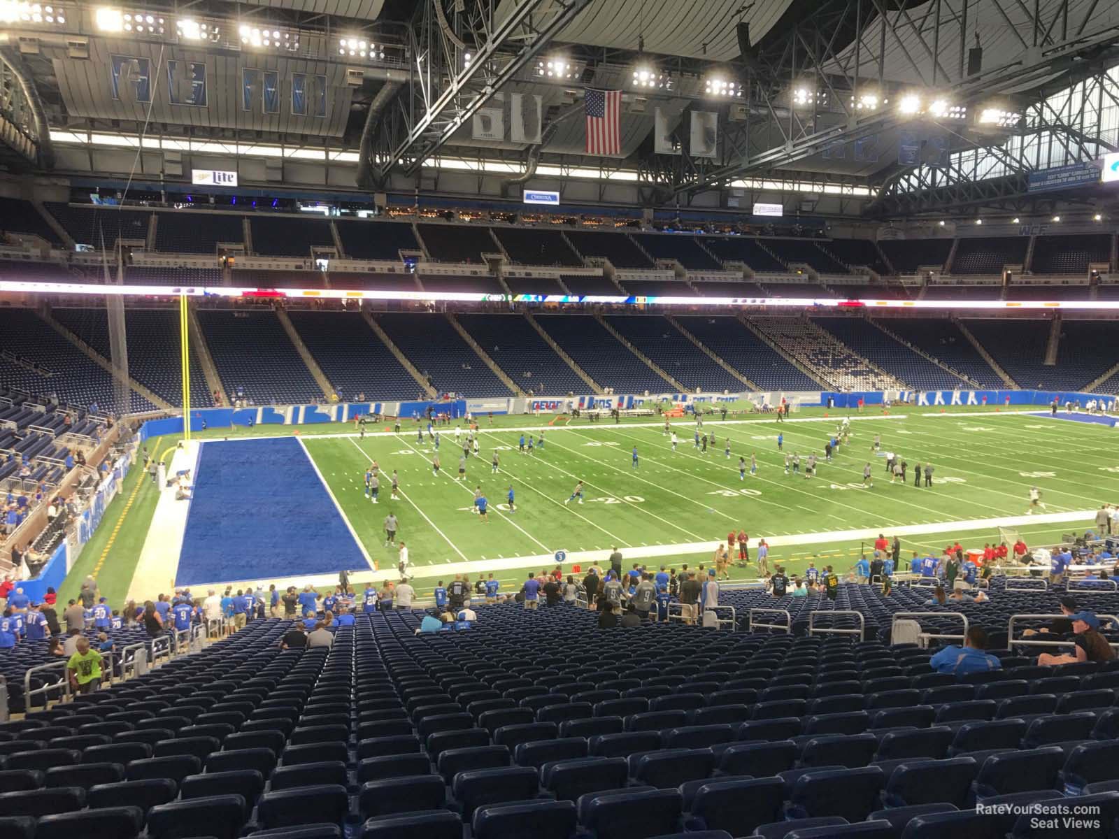 section 102, row 33 seat view  for football - ford field