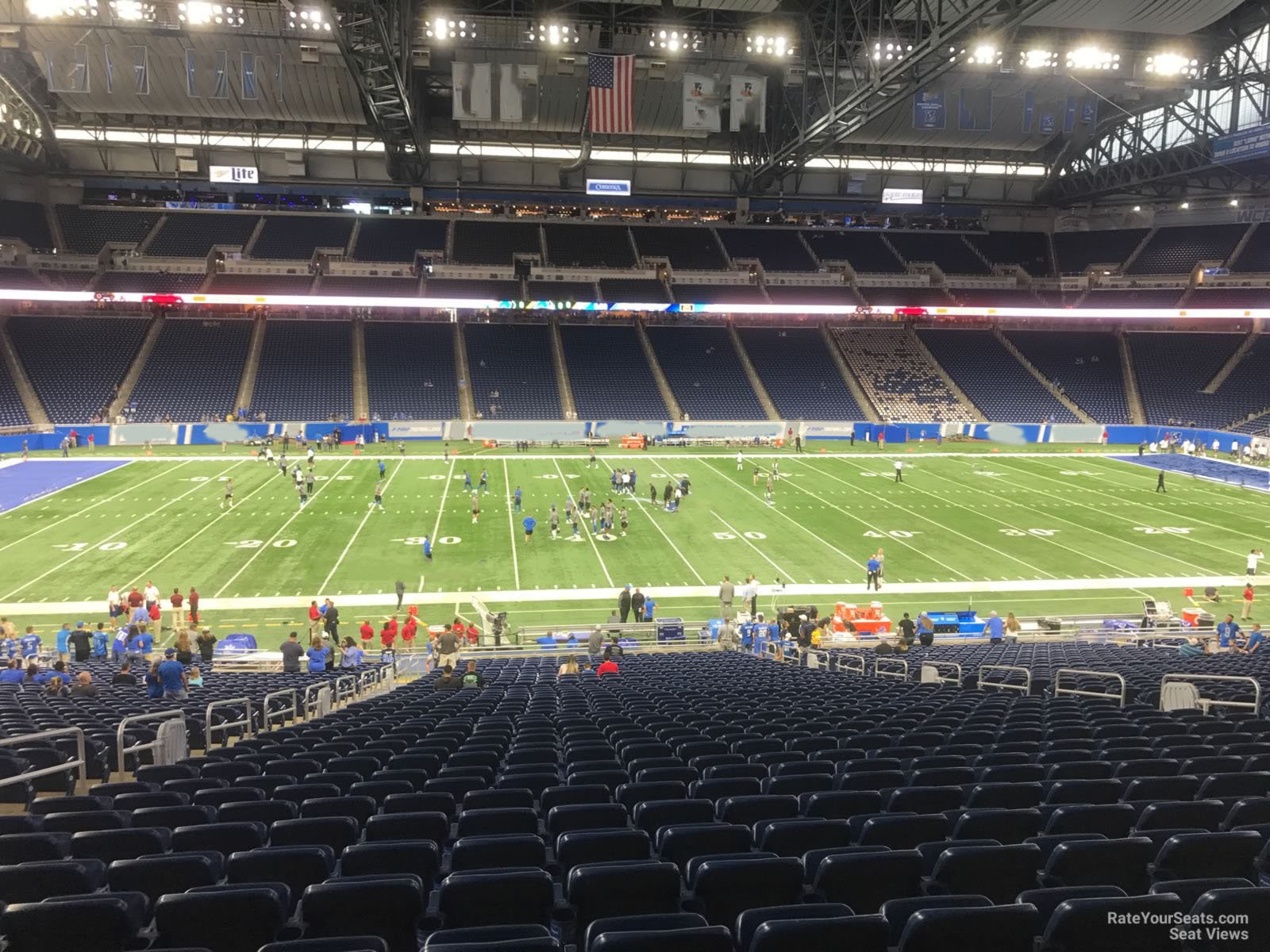 section 105, row 33 seat view  for football - ford field