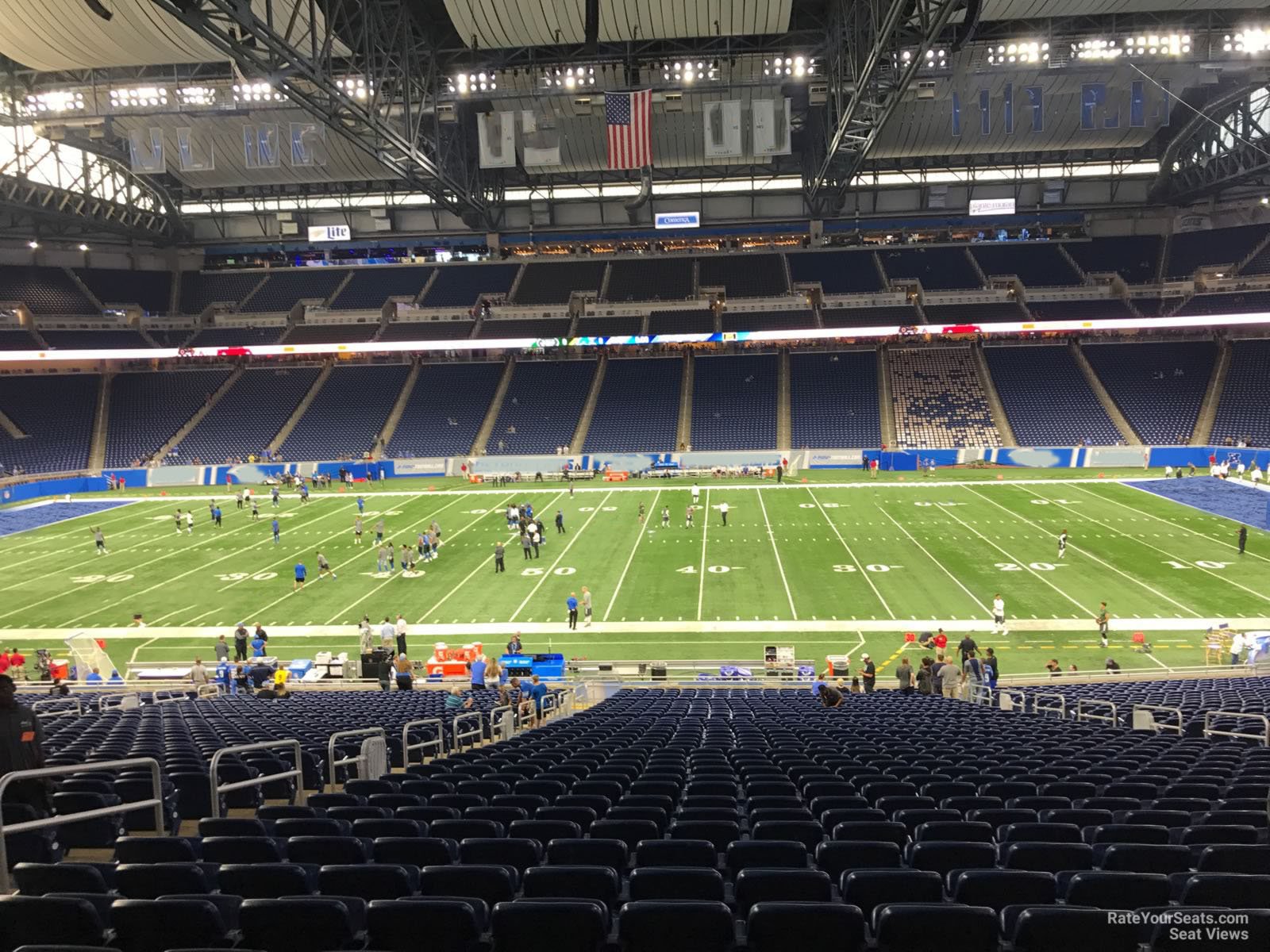 section 107, row 33 seat view  for football - ford field