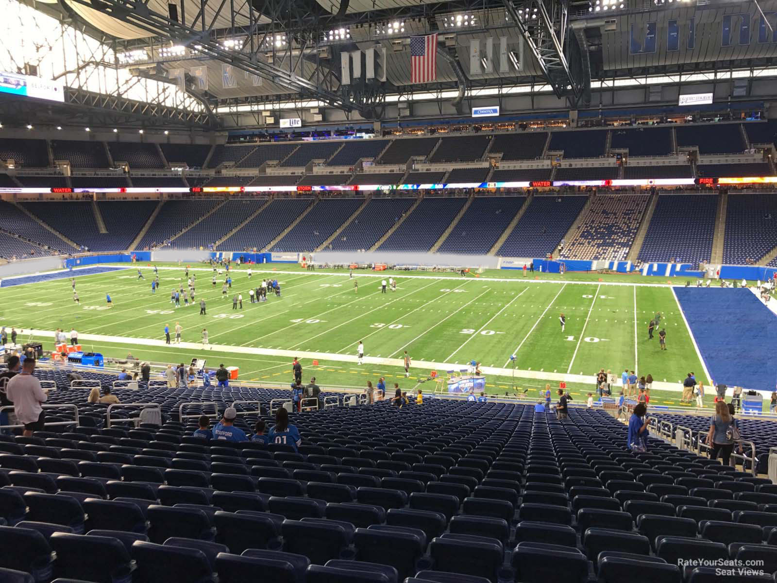 section 109, row 33 seat view  for football - ford field