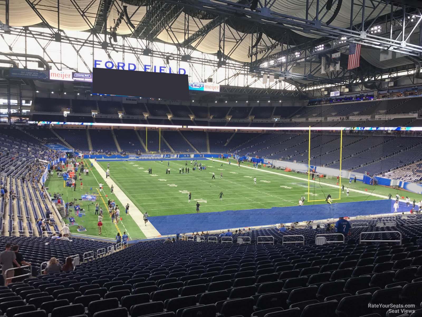 section 114, row 33 seat view  for football - ford field