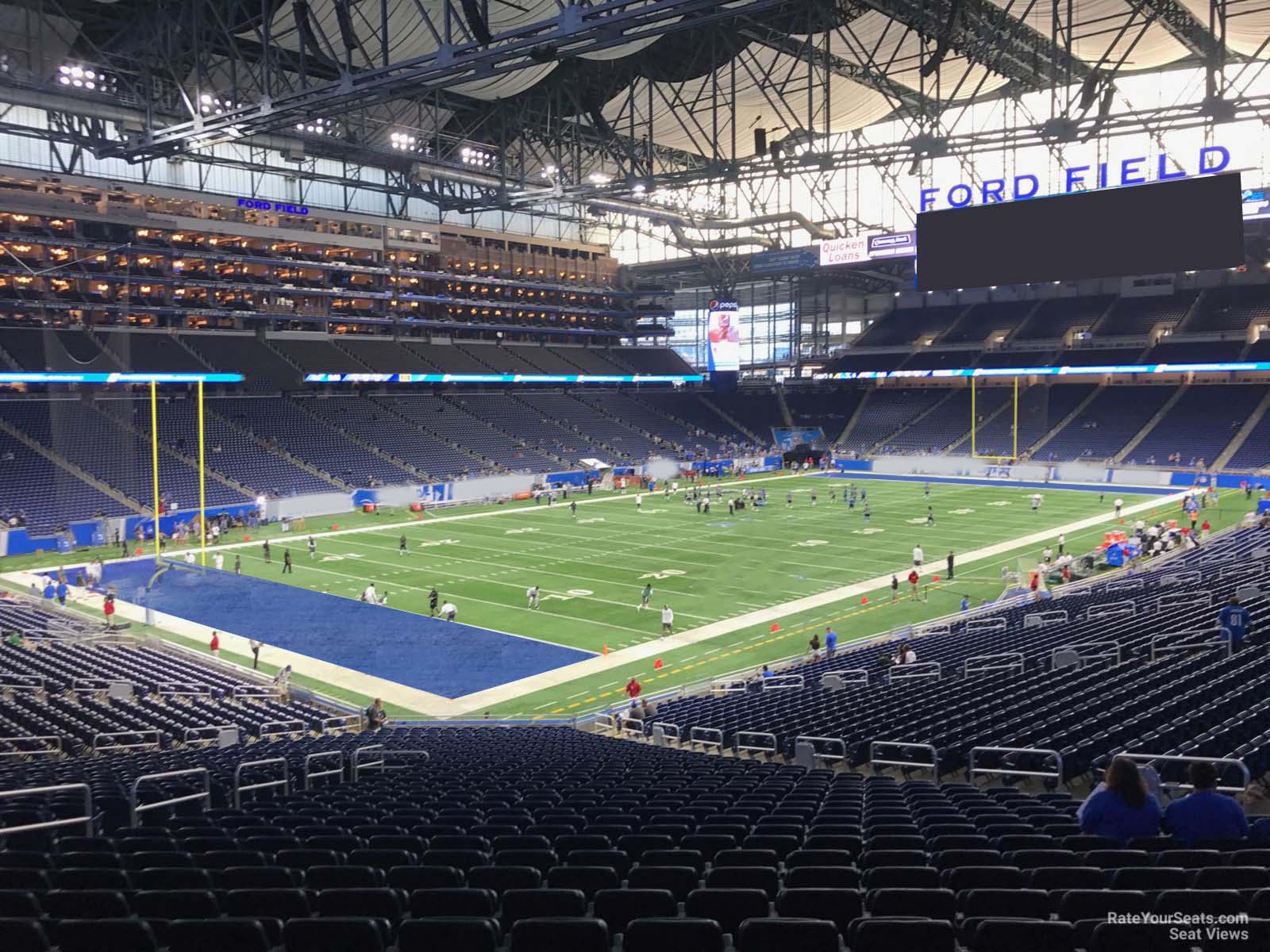 section 121, row 33 seat view  for football - ford field