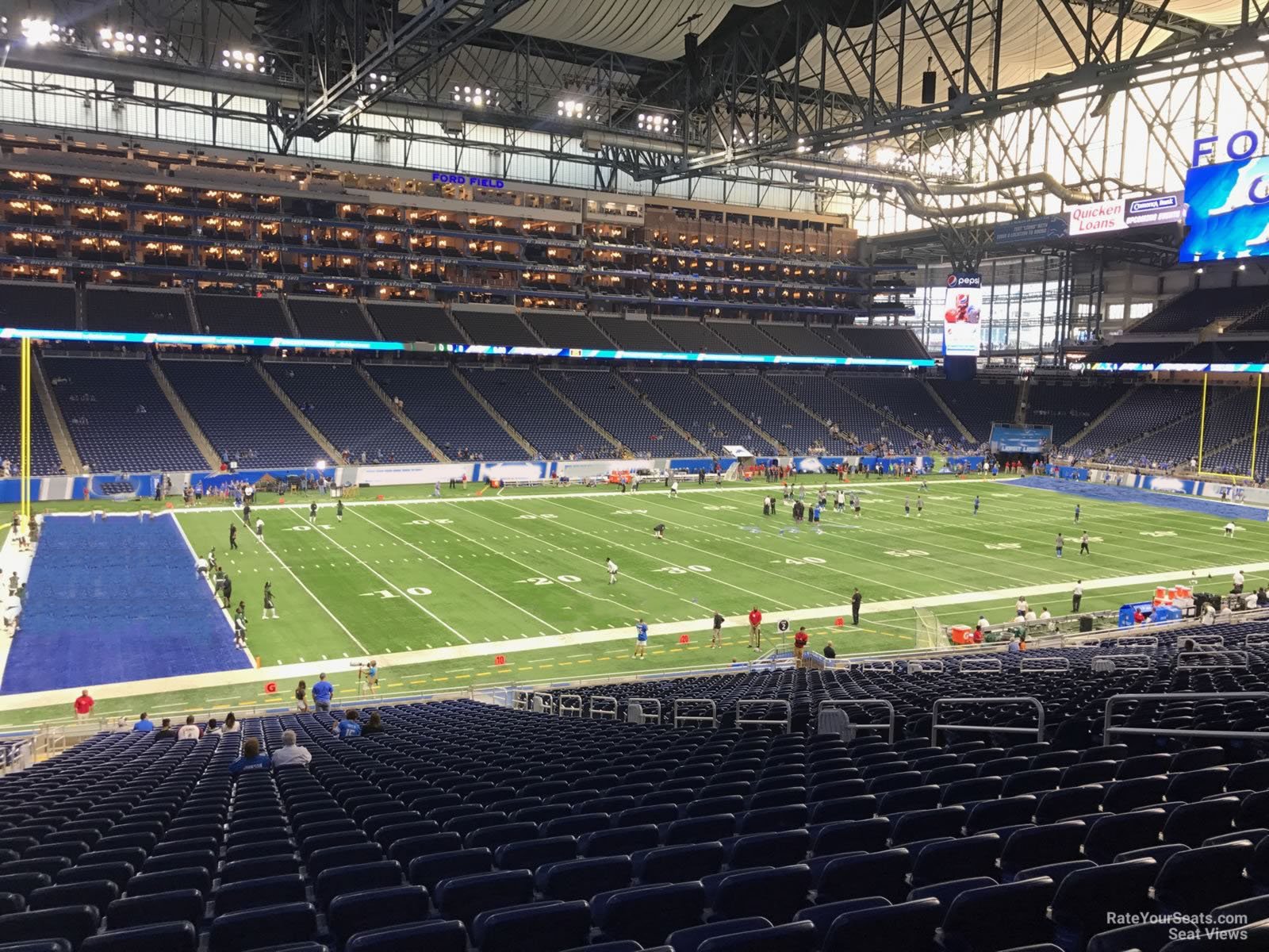 section 123, row 33 seat view  for football - ford field
