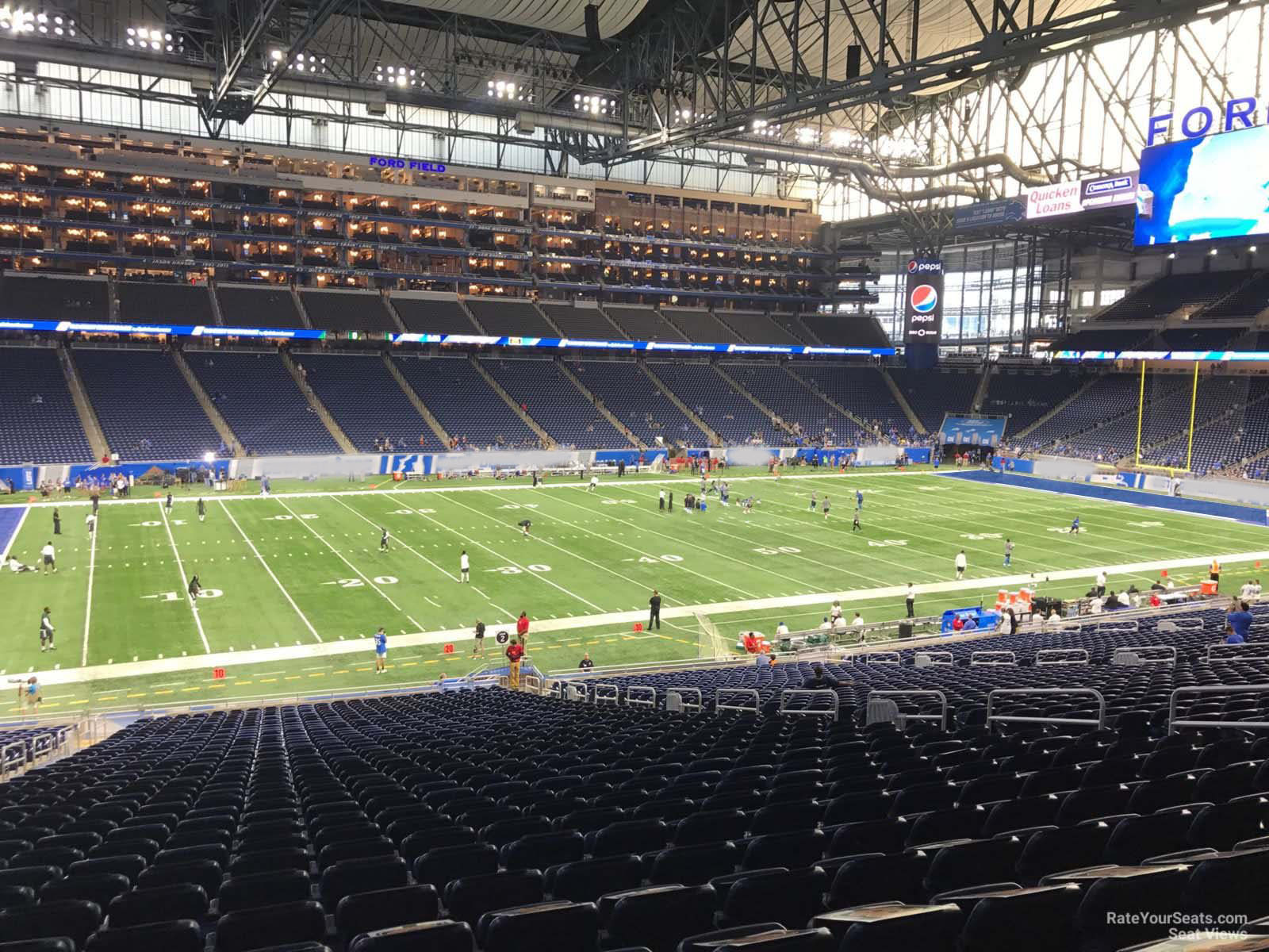 section 124, row 33 seat view  for football - ford field