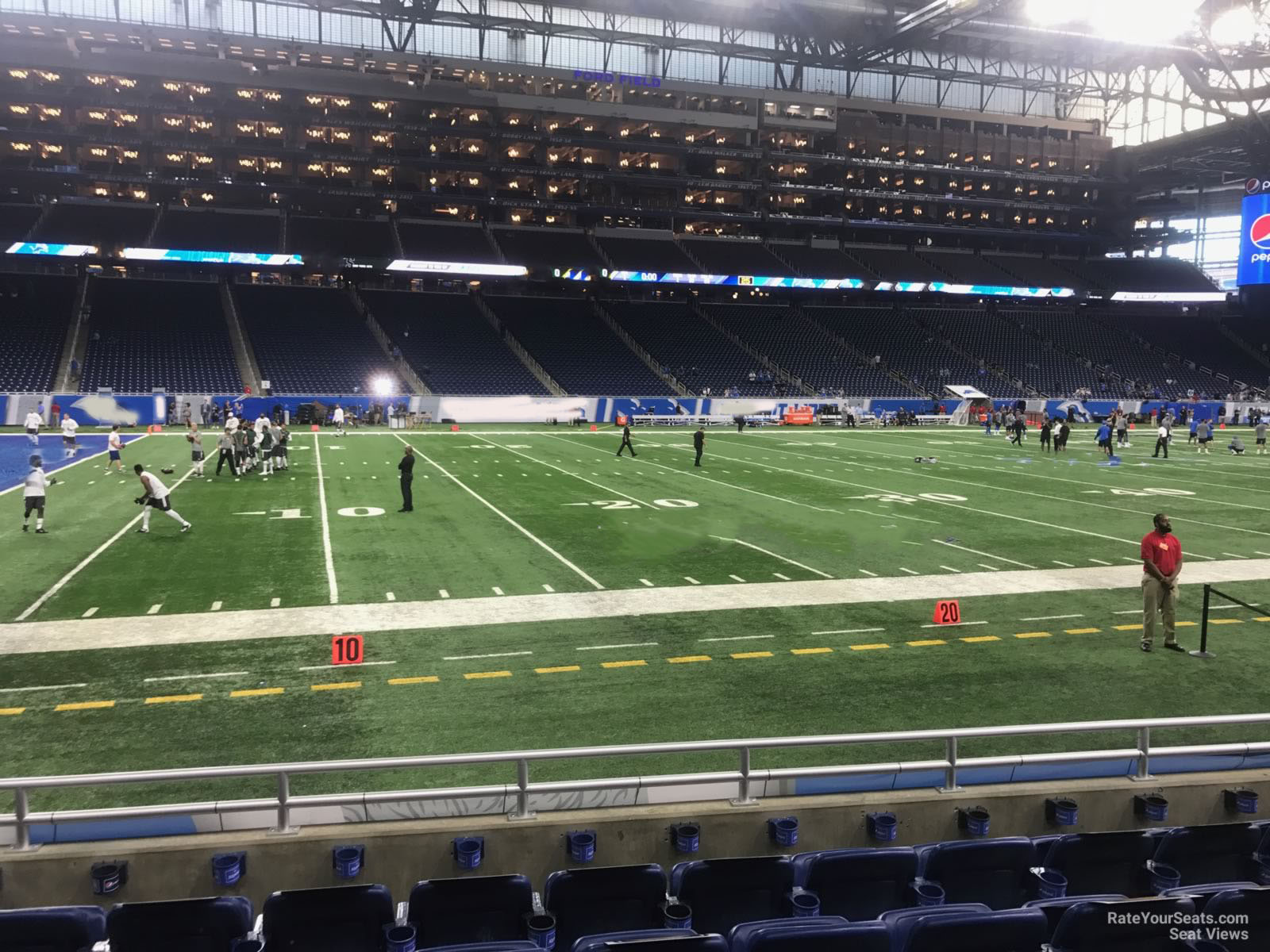 section 124, row 5 seat view  for football - ford field