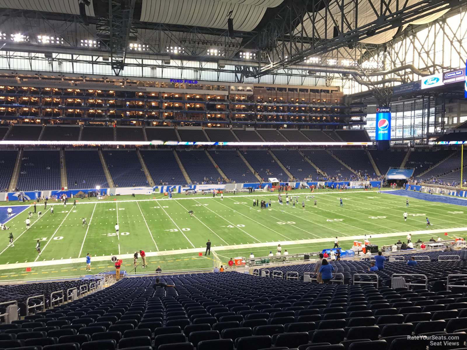 section 125, row 33 seat view  for football - ford field