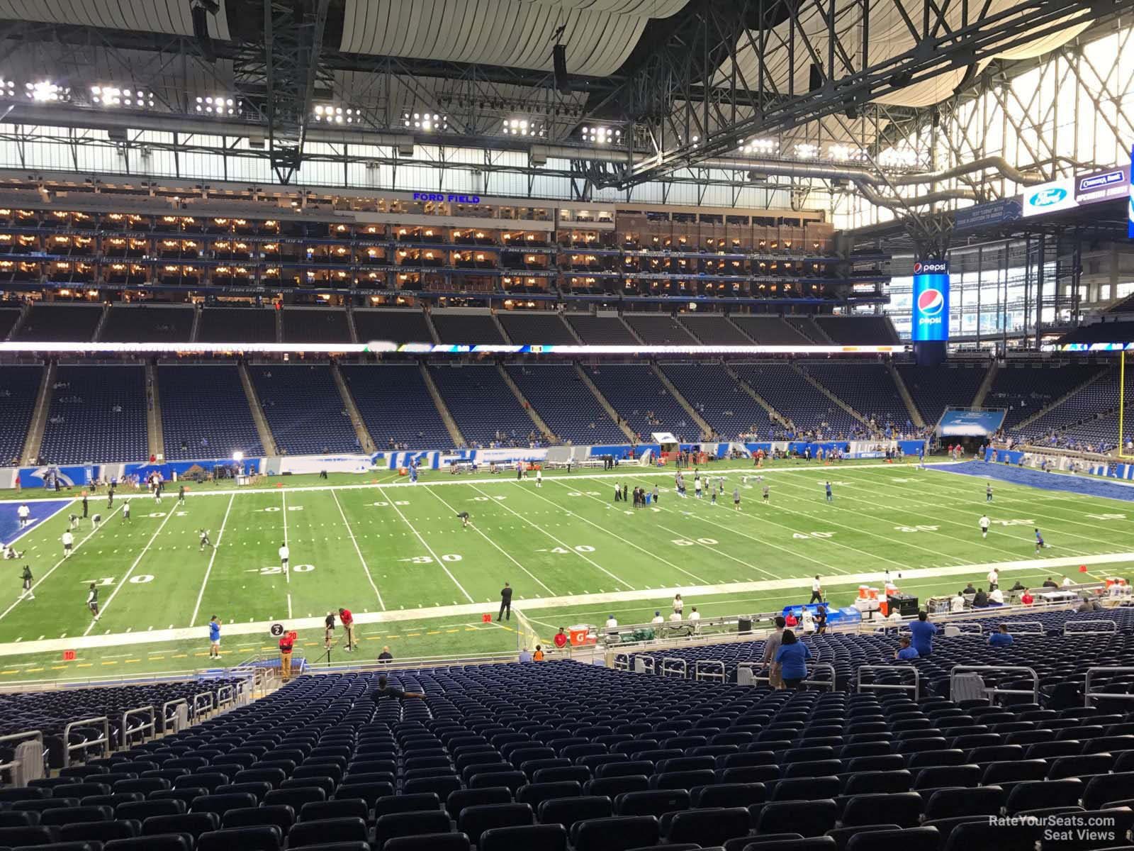 section 125, row 33 seat view  for football - ford field