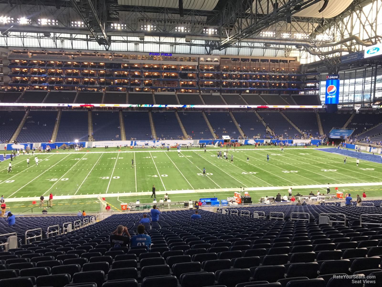 section 126, row 33 seat view  for football - ford field