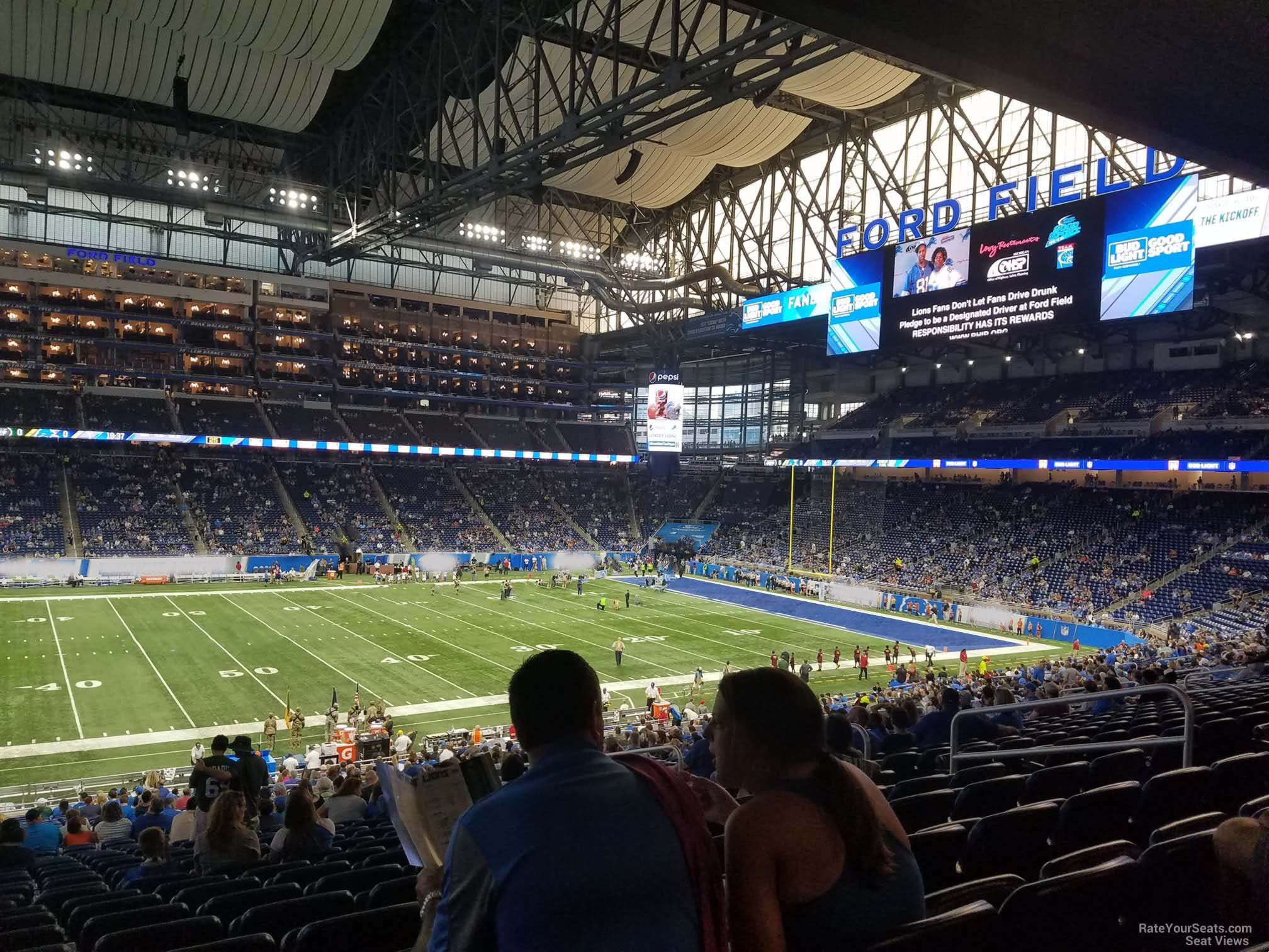 section 126 at ford field detroit lions rateyourseats com ford field concert seating chart kenny chesney