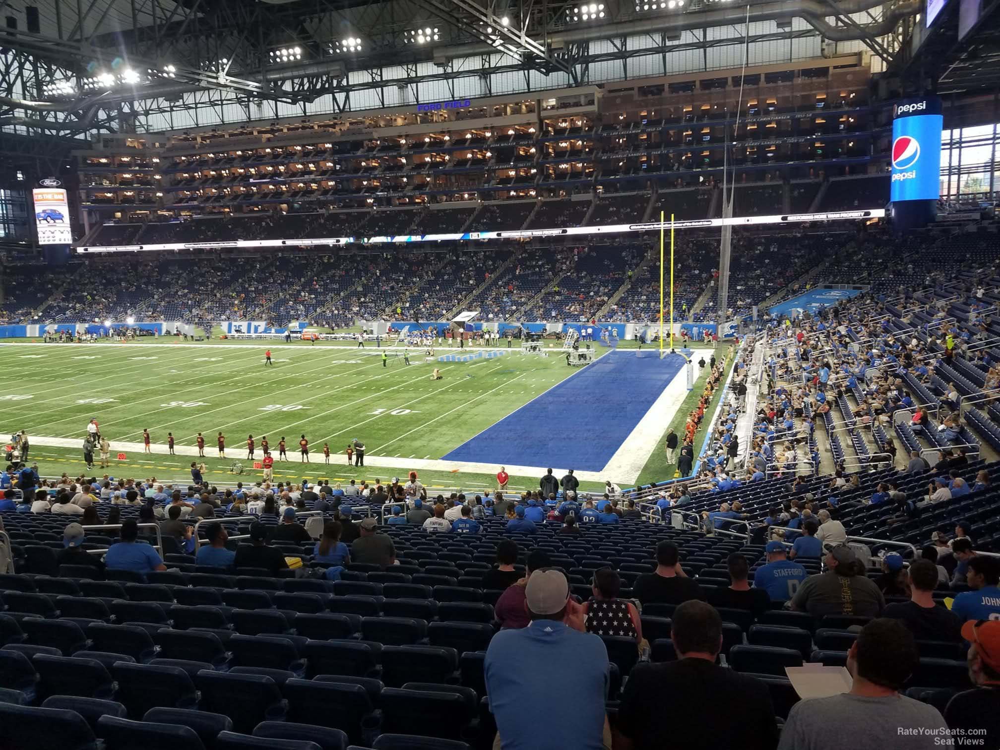 section 132, row 33 seat view  for football - ford field