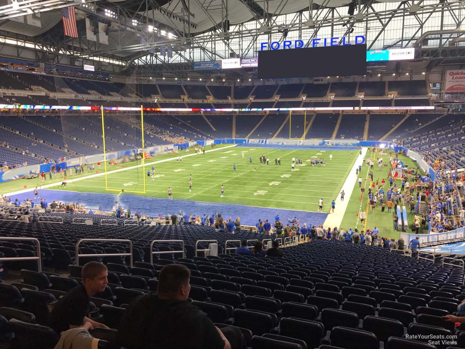 section 140, row 33 seat view  for football - ford field