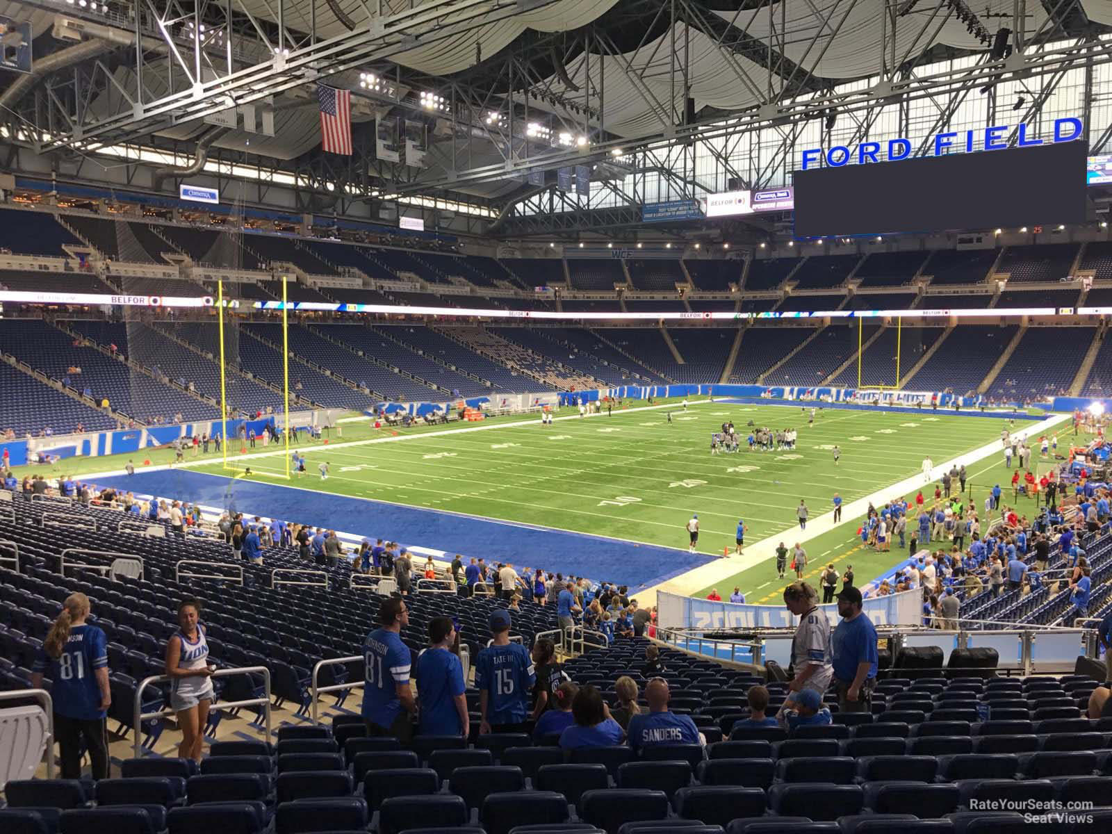 section 141, row 33 seat view  for football - ford field
