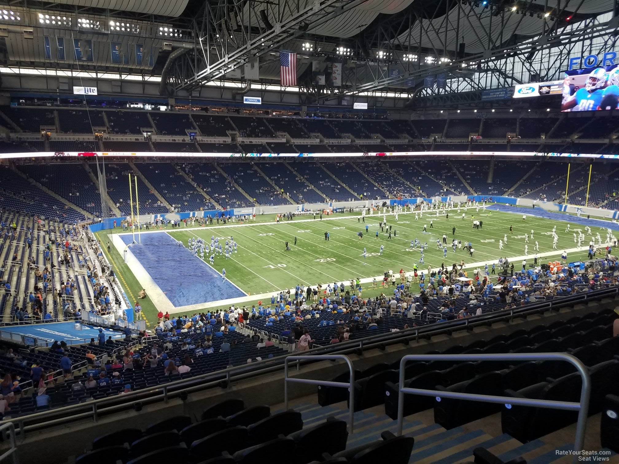 section 201, row 10 seat view  for football - ford field