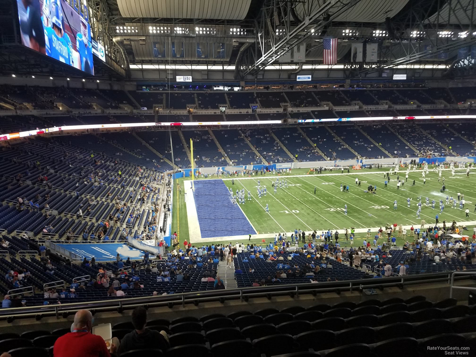 section 202, row 10 seat view  for football - ford field