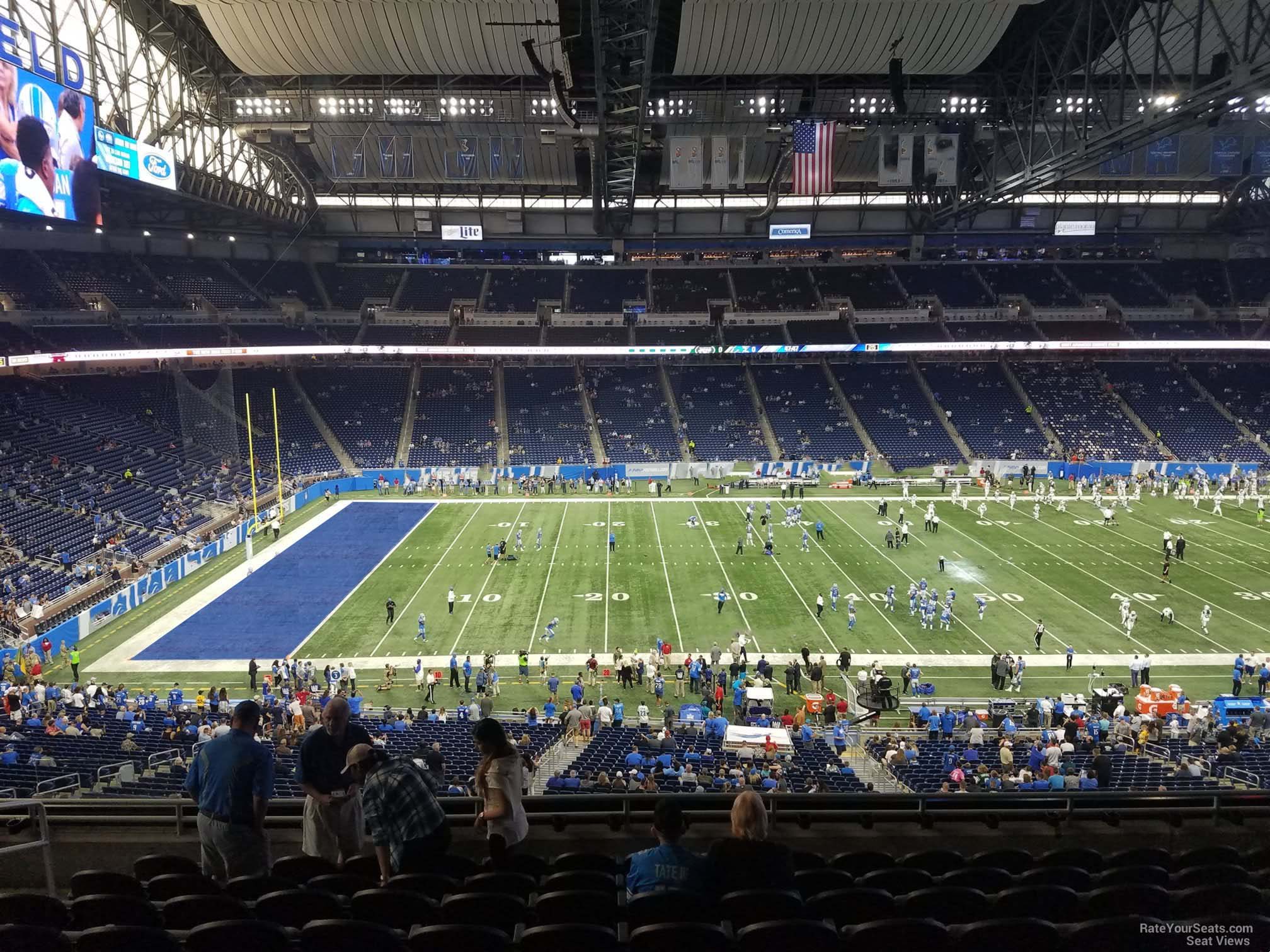 section 205, row 10 seat view  for football - ford field