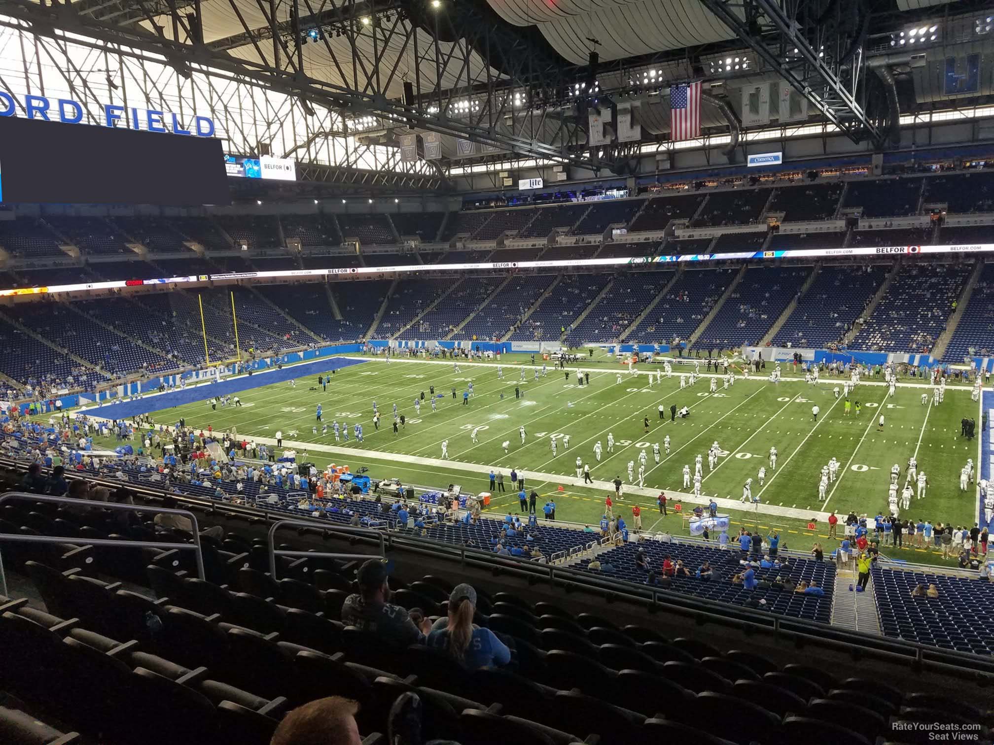 section 211, row 10 seat view  for football - ford field