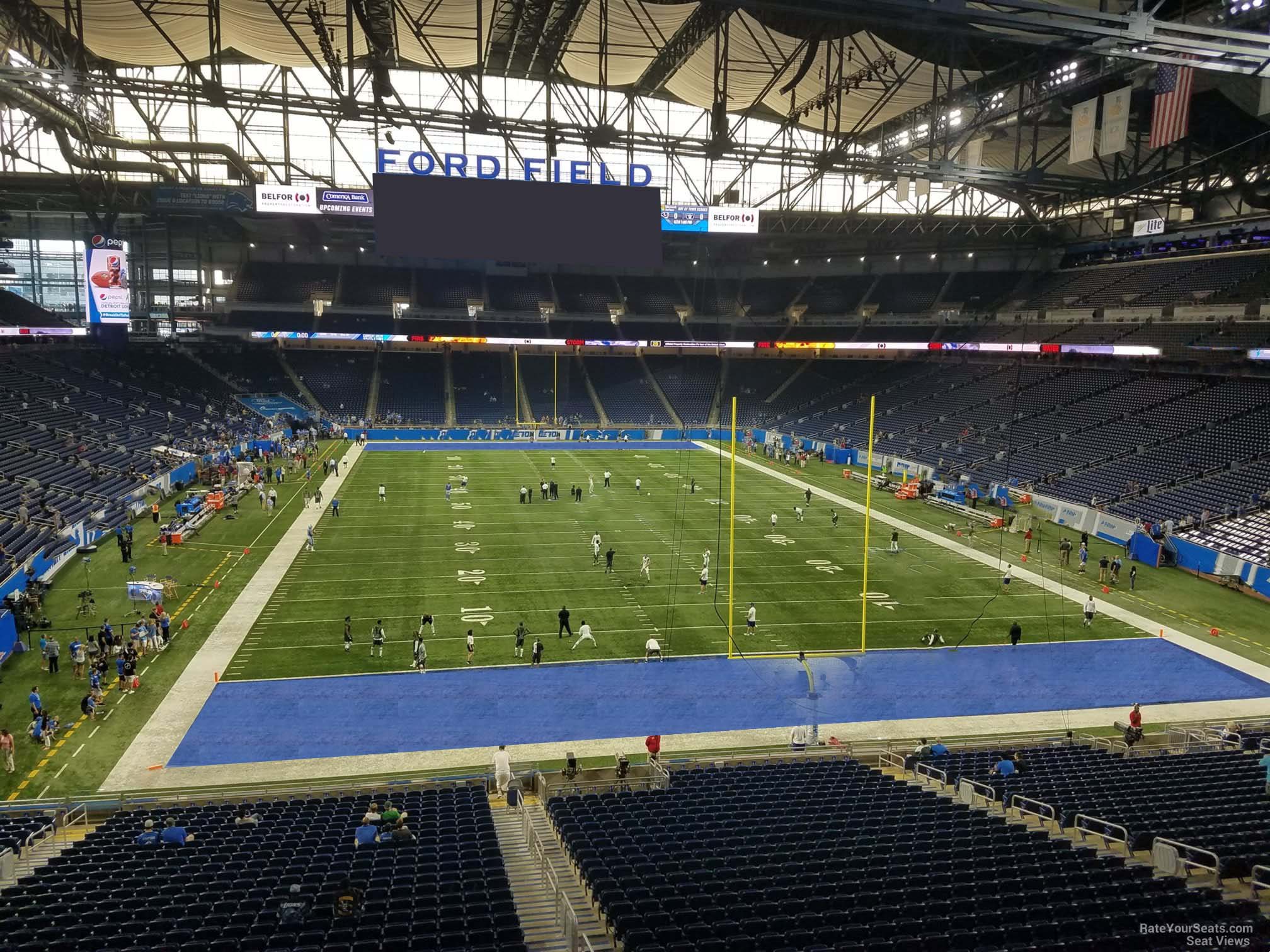 section 217, row 1 seat view  for football - ford field