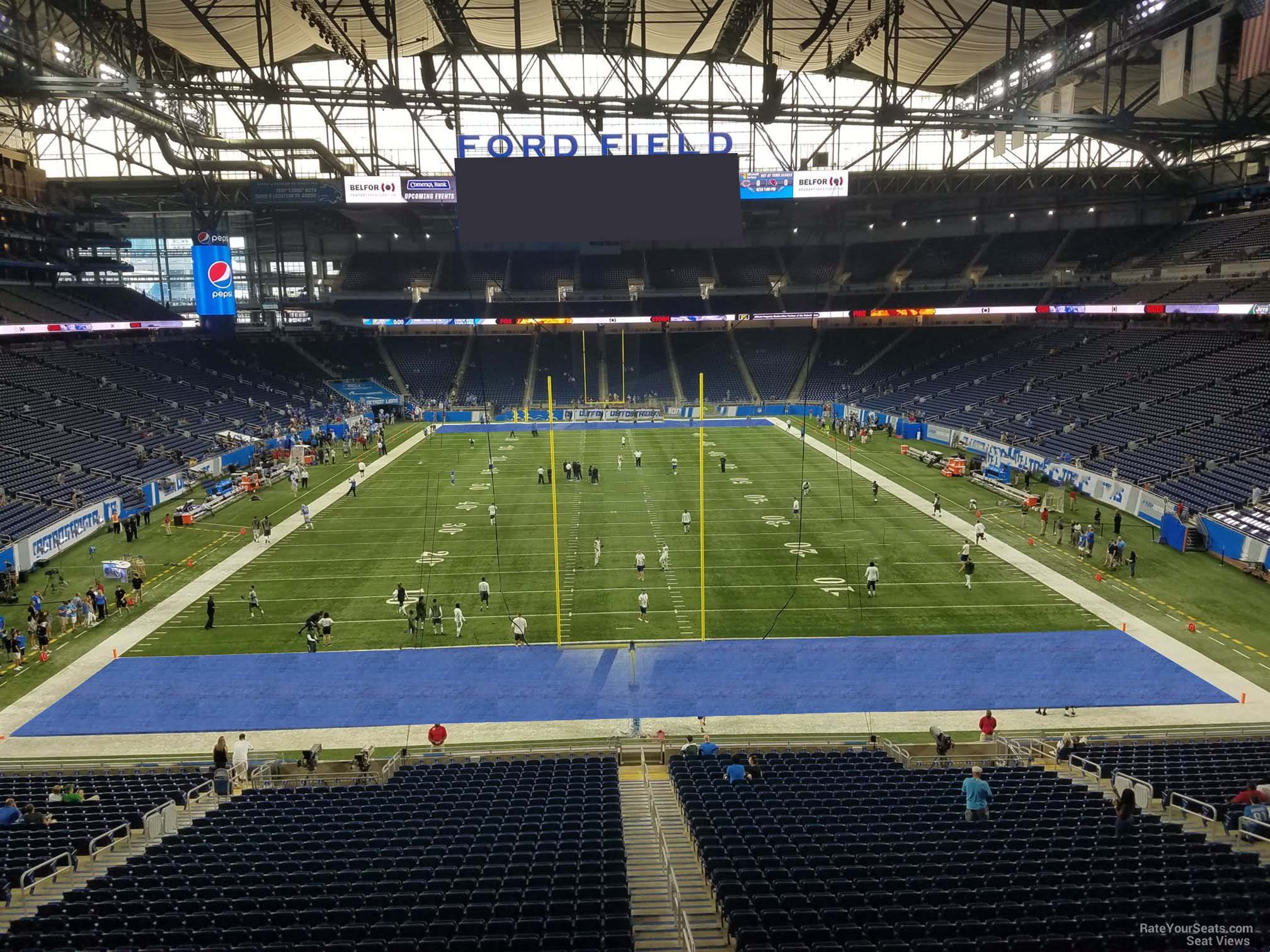 section 218, row 1 seat view  for football - ford field