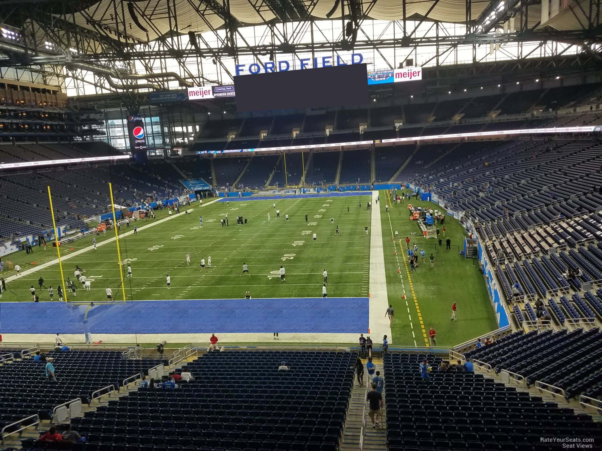 section 220, row 1 seat view  for football - ford field